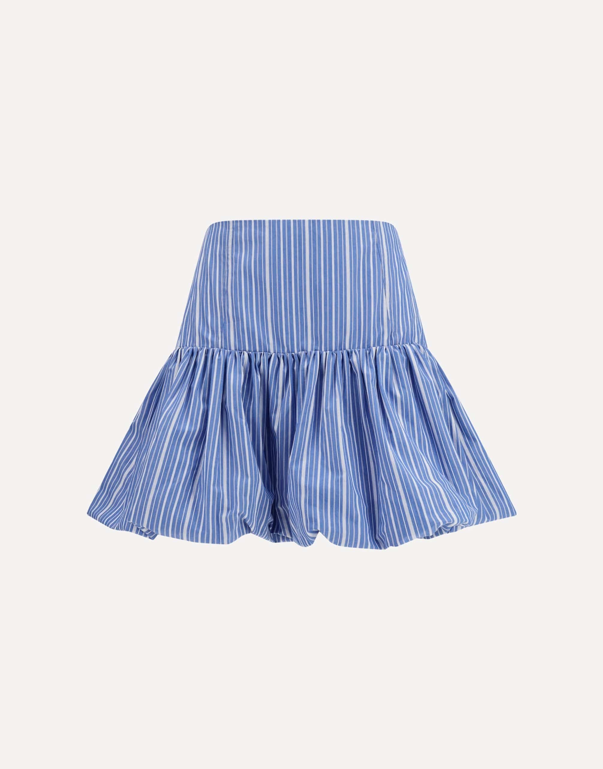 Ganni Striped Mini Balloon Skirt | Sendegaro