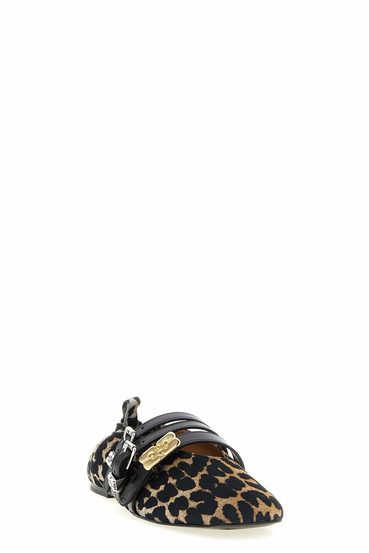 Ganni Ganni Sue Triple Animal Print Ballet Flats