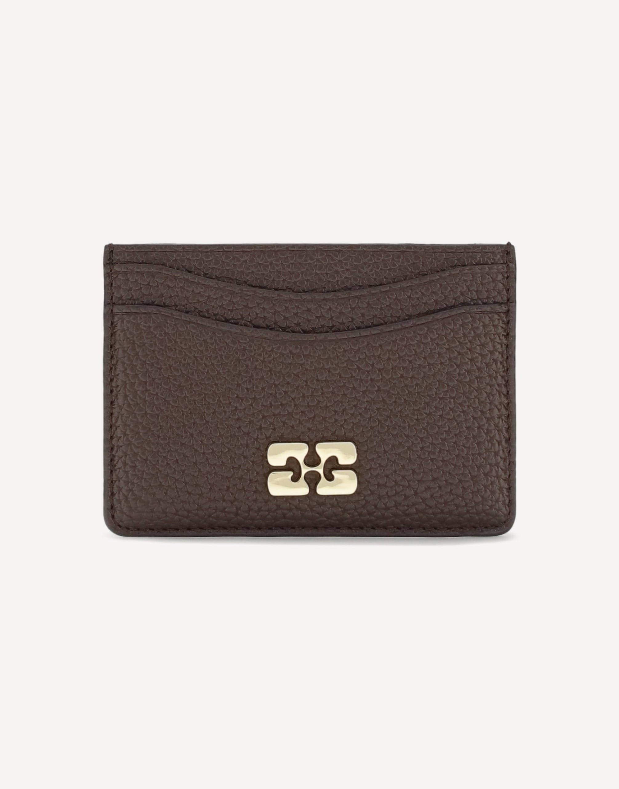 Ganni Ganni Textured Faux Leather Card Holder