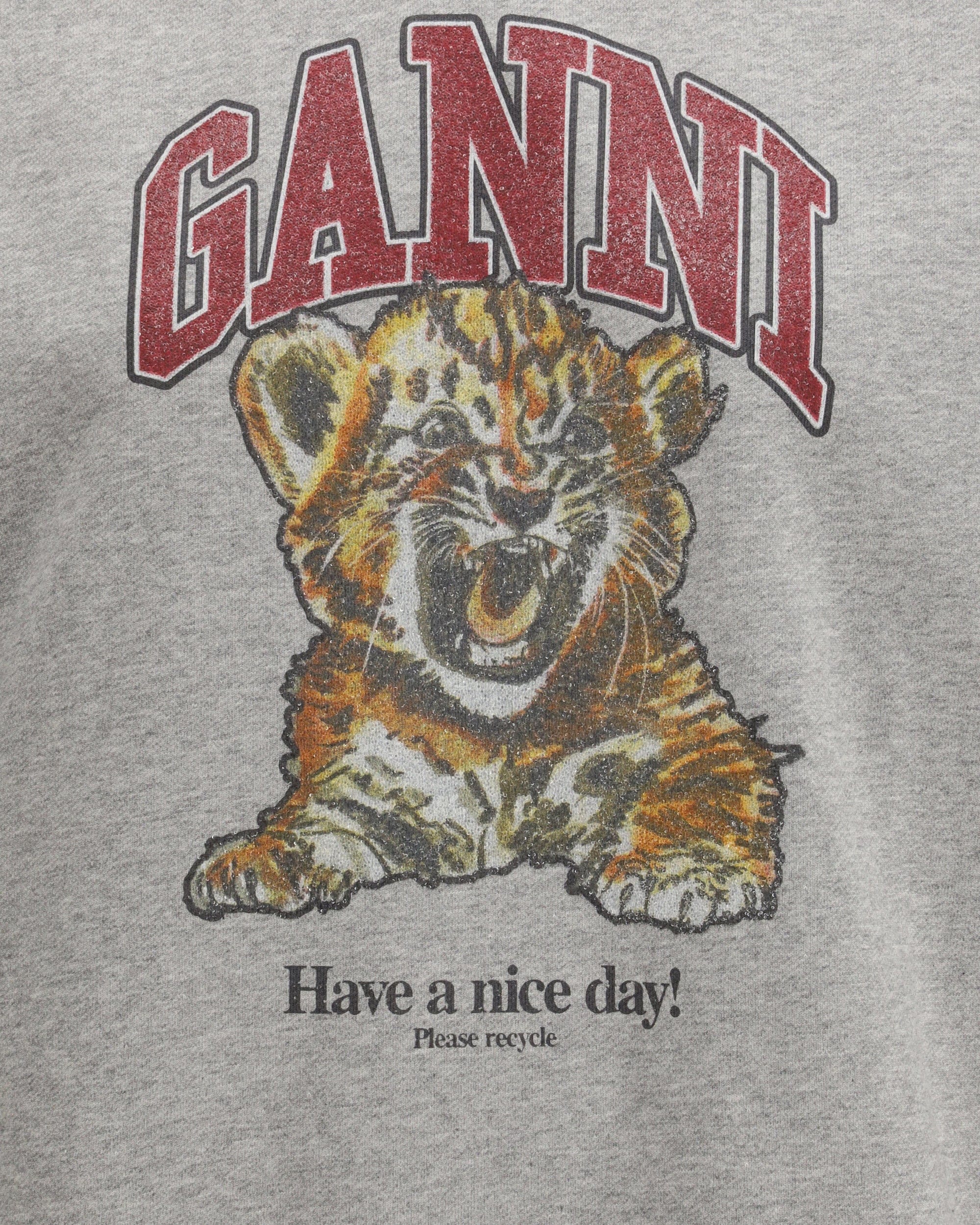 Ganni Tiger Print Hoodie