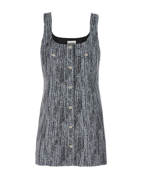Ganni Vestido Mini em Tweed | Sendegaro BR
