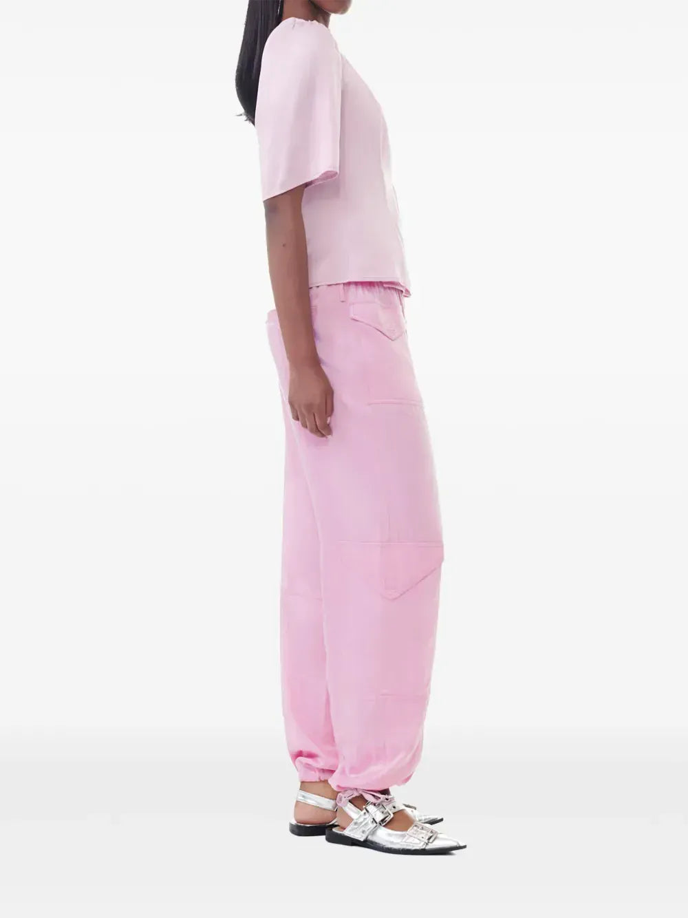 Ganni Ganni V-Neck Wrap Blouse