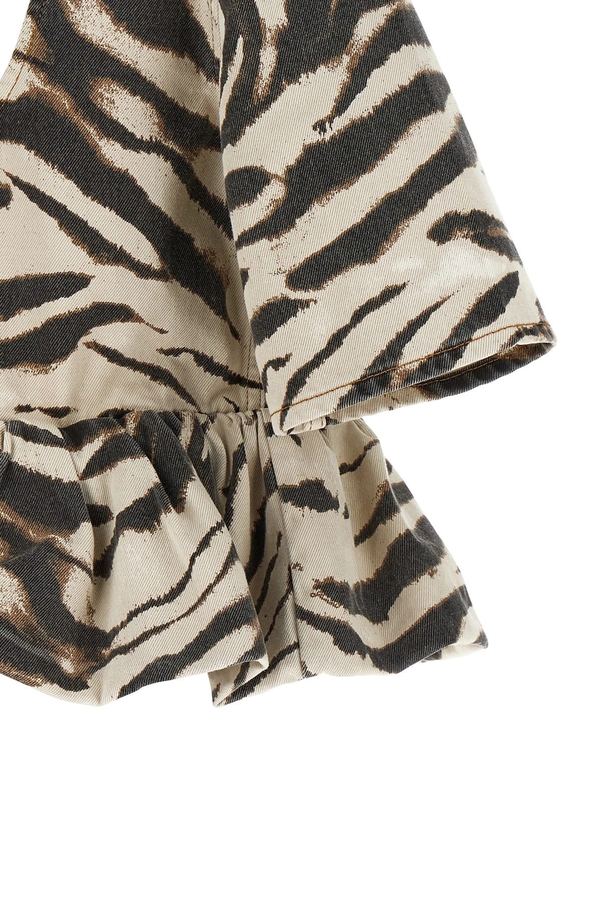 Ganni Ganni Zebra Denim Top