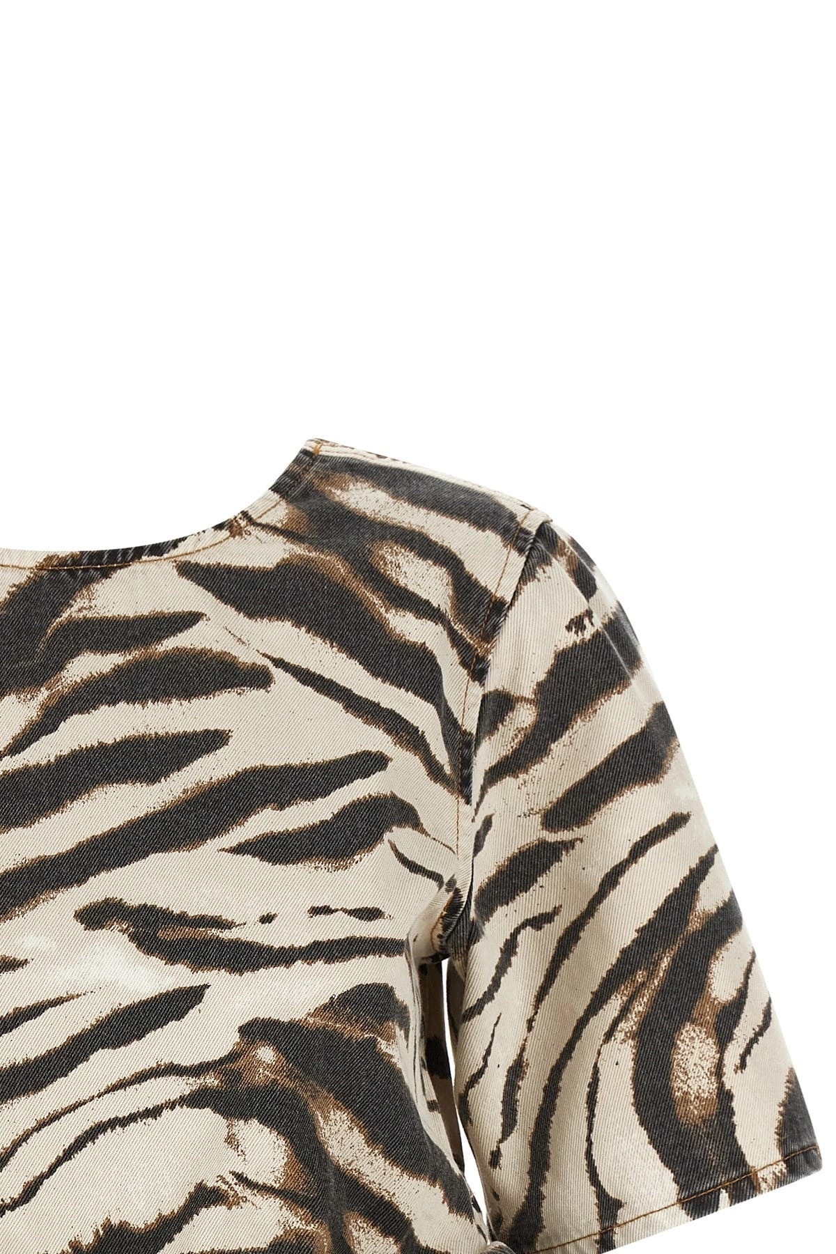 Ganni Ganni Zebra Denim Top