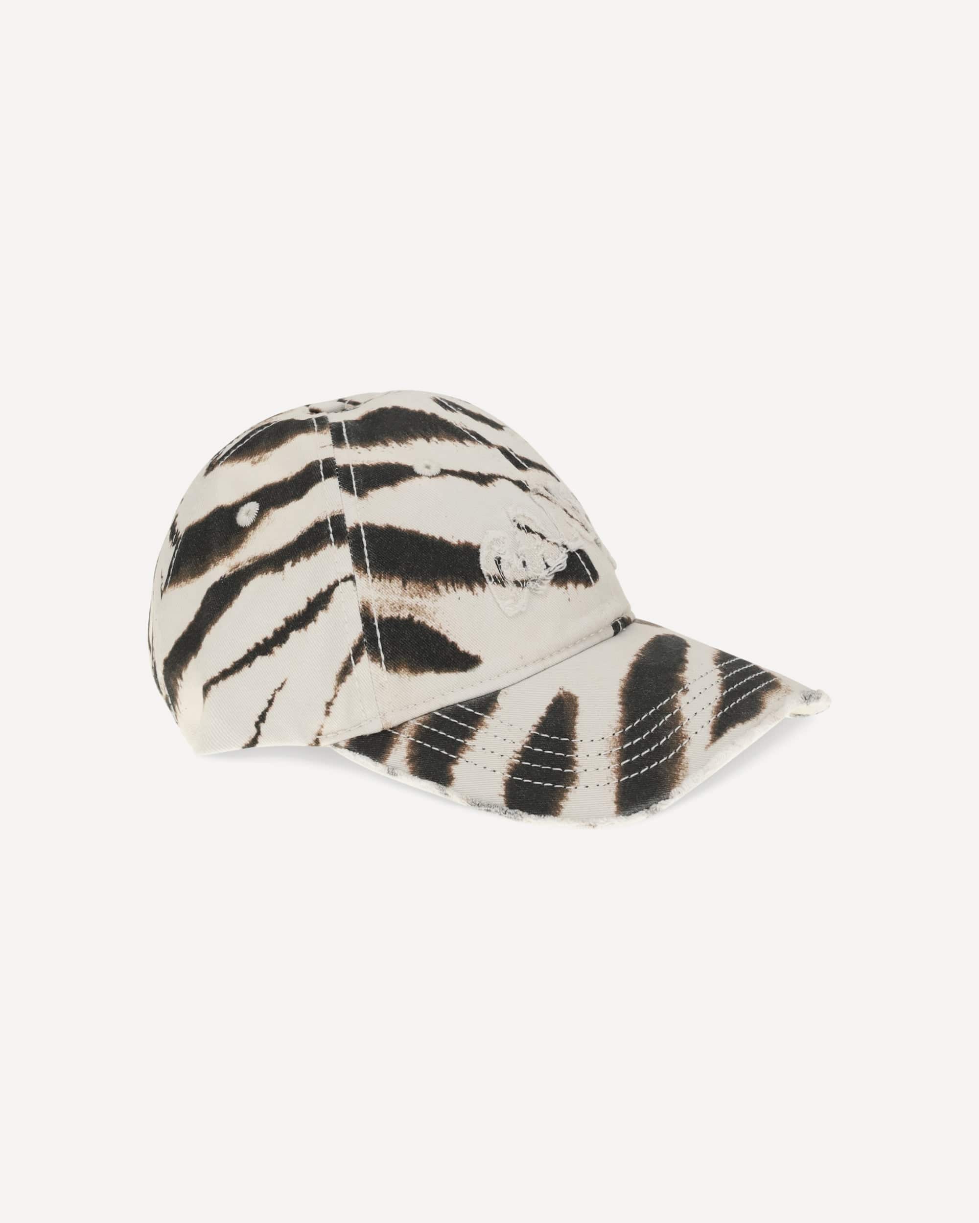 Ganni Casquette de baseball à imprimé zèbre Ganni - alternate view