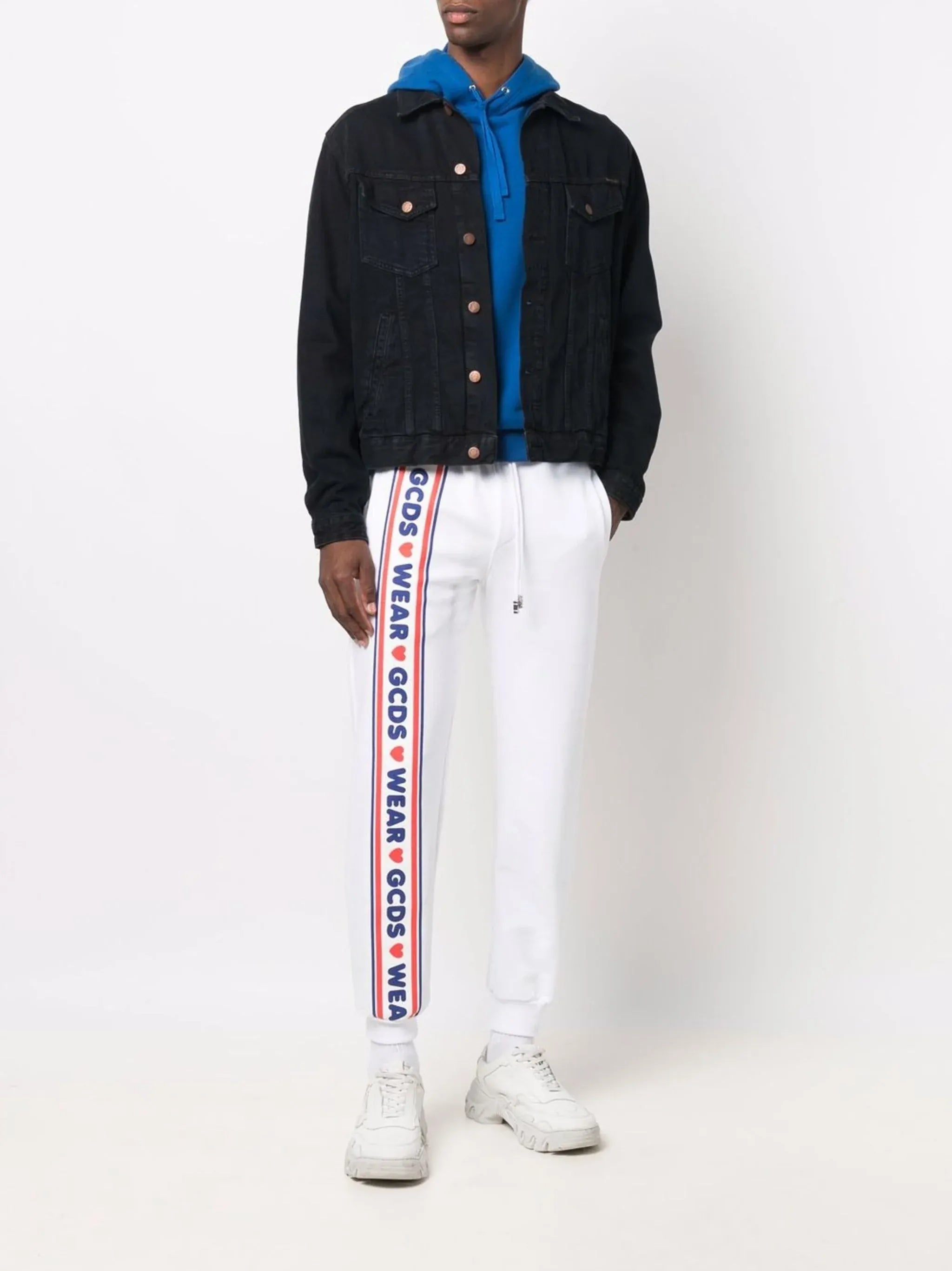 GCDS Broek met logo- en hartprint - alternate view