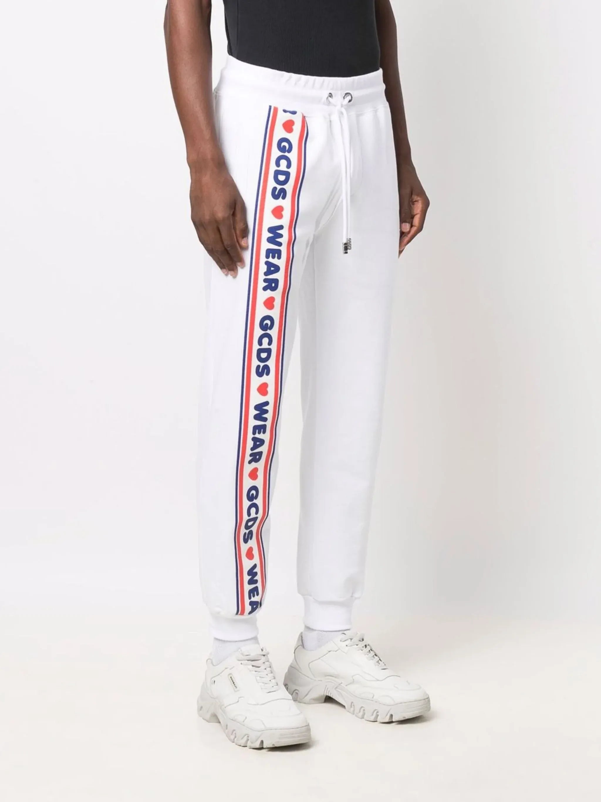 GCDS GCDS Logo & Heart Print Athletic Pants