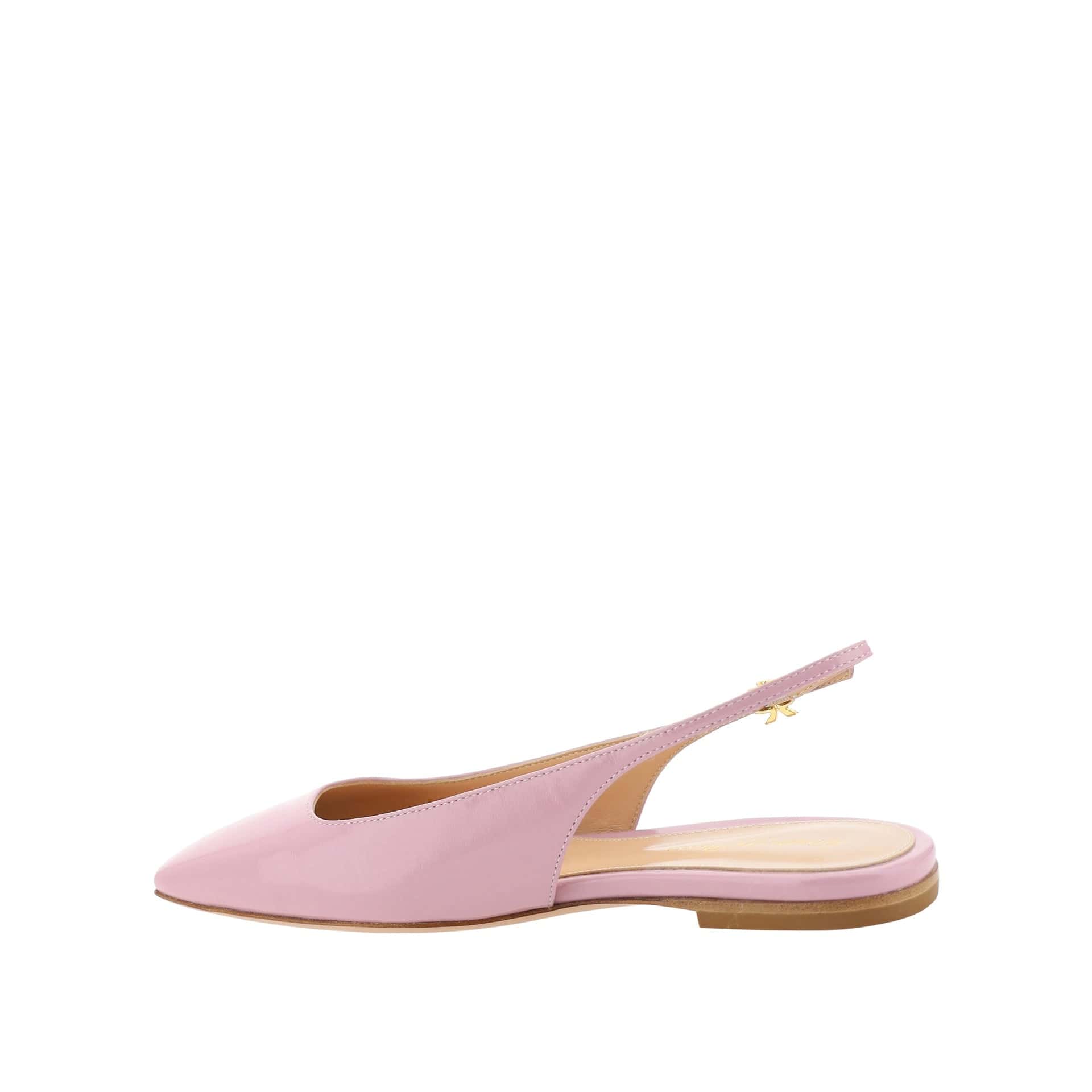Gianvito Rossi Leather Patent Square Toe Slingbacks