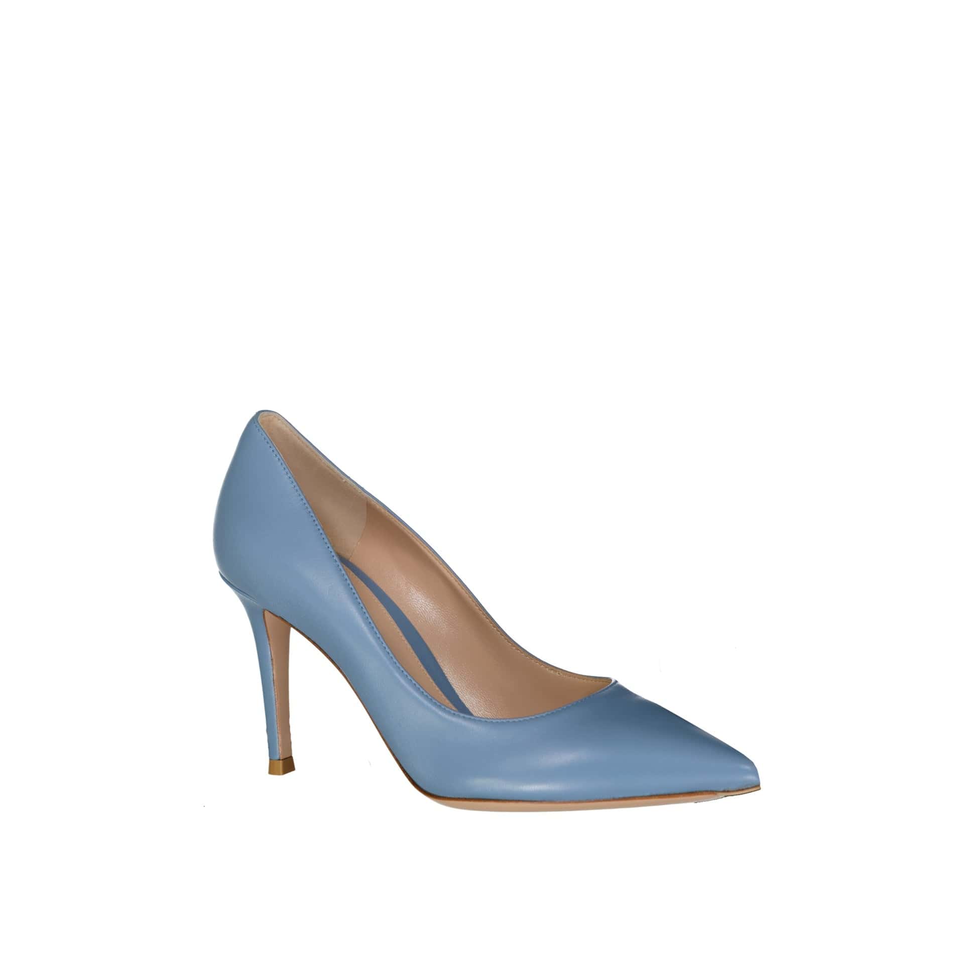 Gianvito Rossi Leather Pointed Toe Pumps 8.5cm | Sendegaro IT