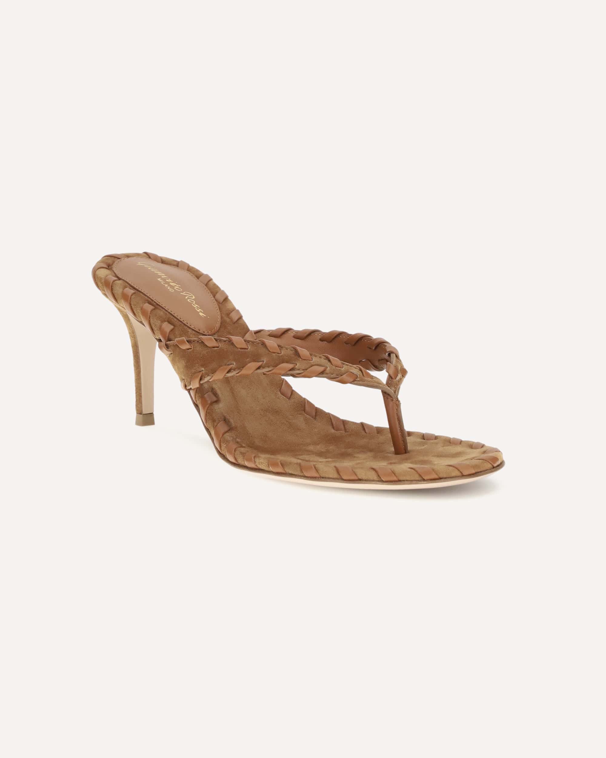 Gianvito Rossi Suede Thong Sandals
