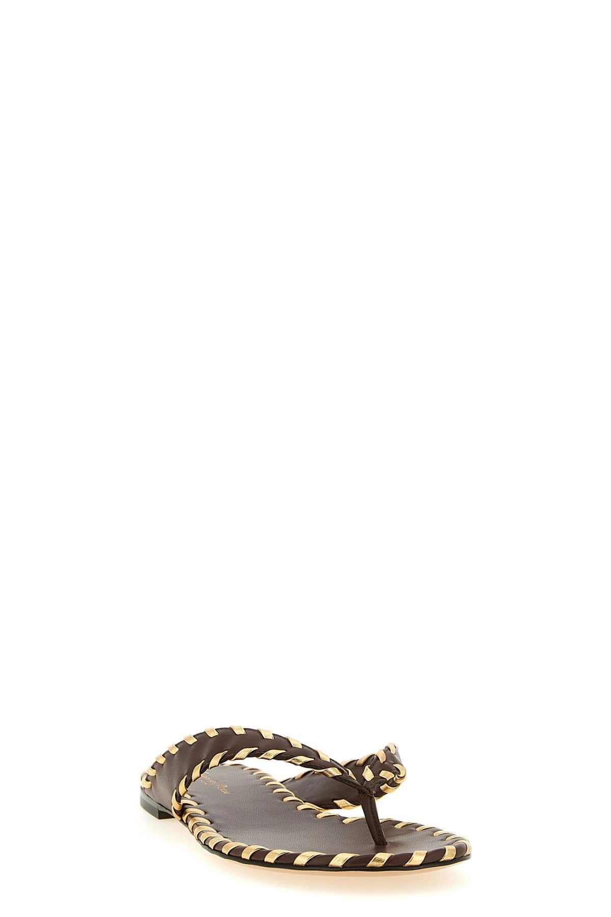 Gianvito Rossi Gianvito Rossi Zaira Leather Thong Slides