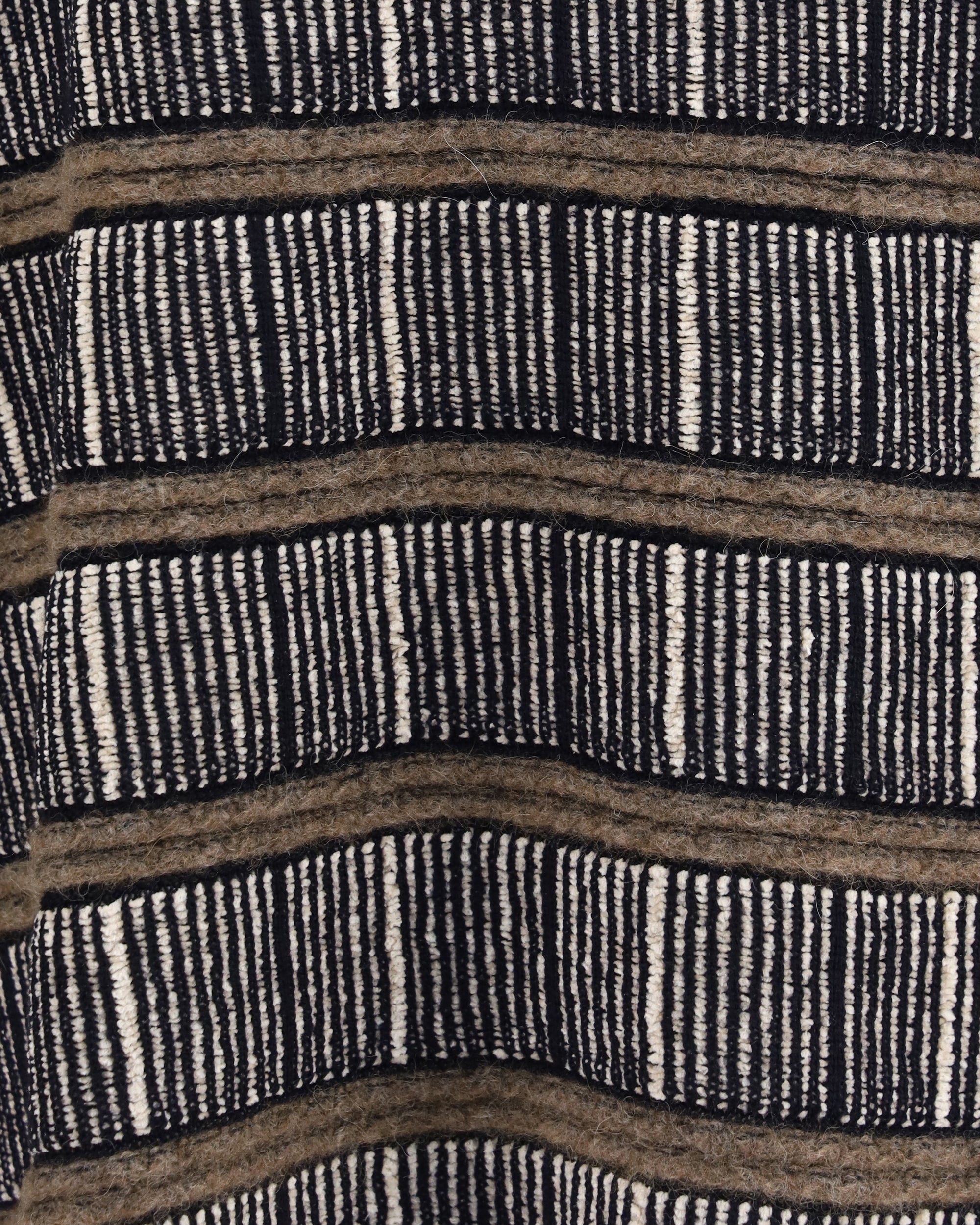 Pull oversize côtelé en soie et laine Giorgio Armani