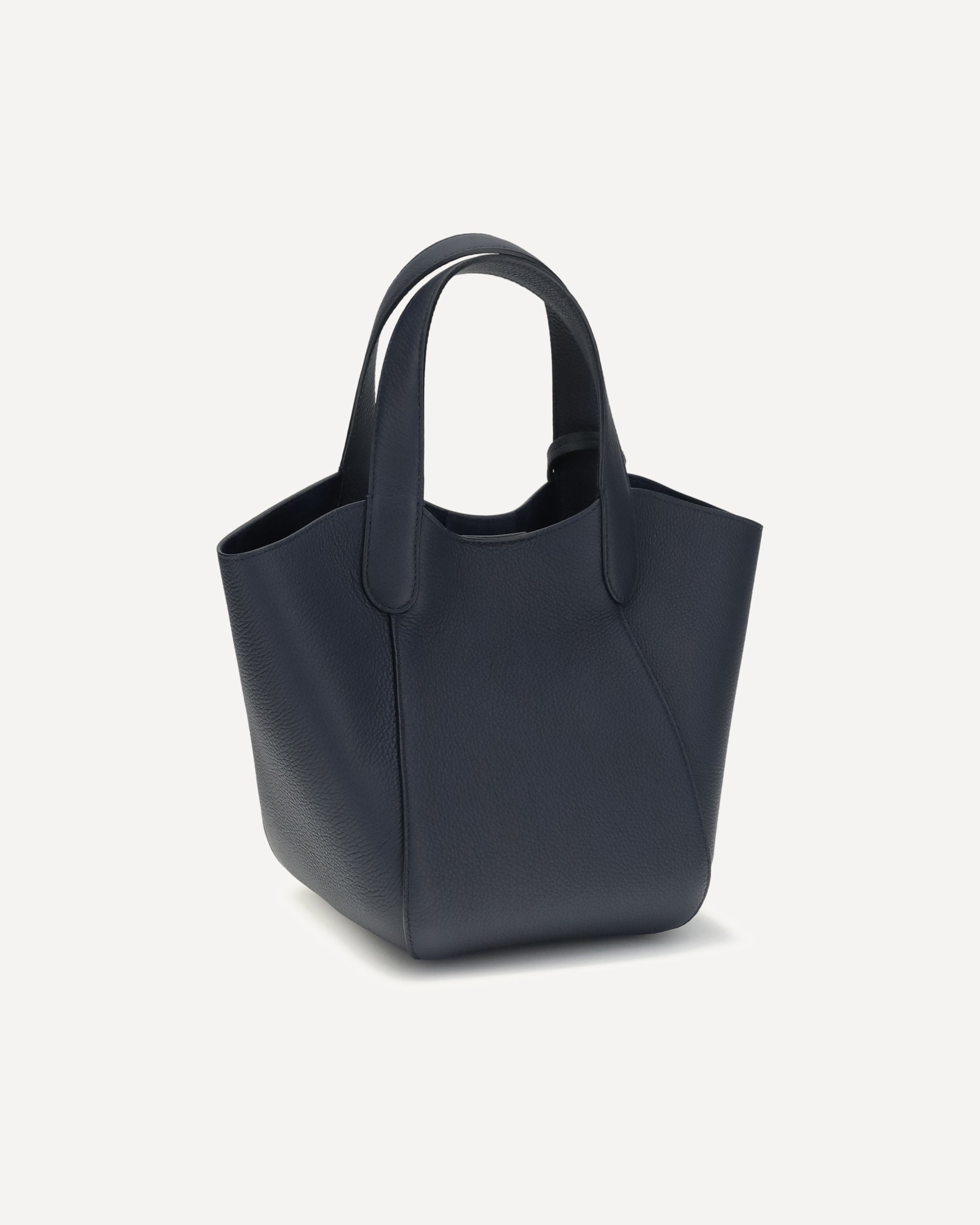 Giorgio Armani 小ぶりなバーガンディレザーのハンドバッグ トート