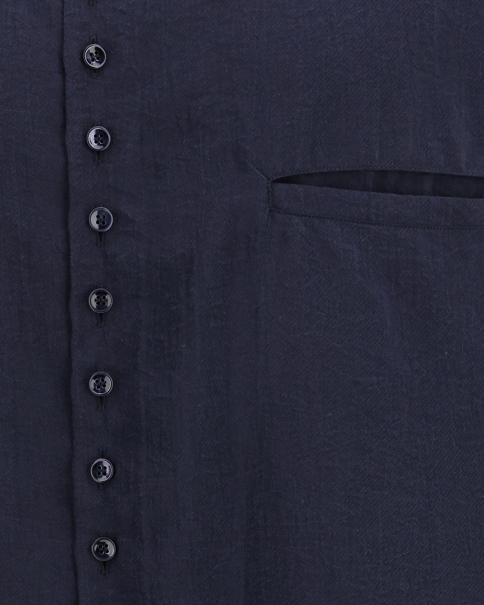 Giorgio Armani Washed Silk Shirt With Band Collar