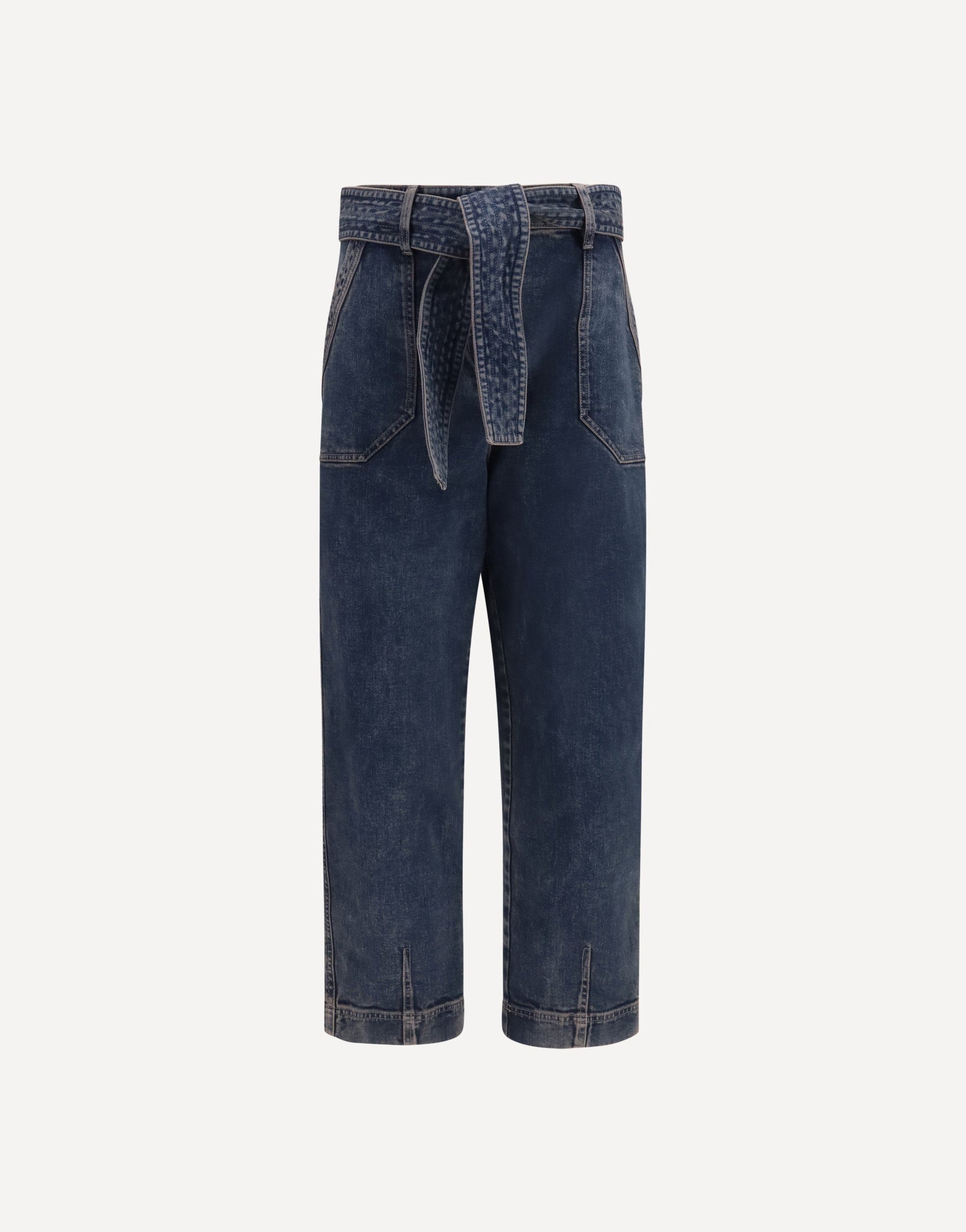 Giorgio Armani Wide-Leg-Jeans mit Gürtel