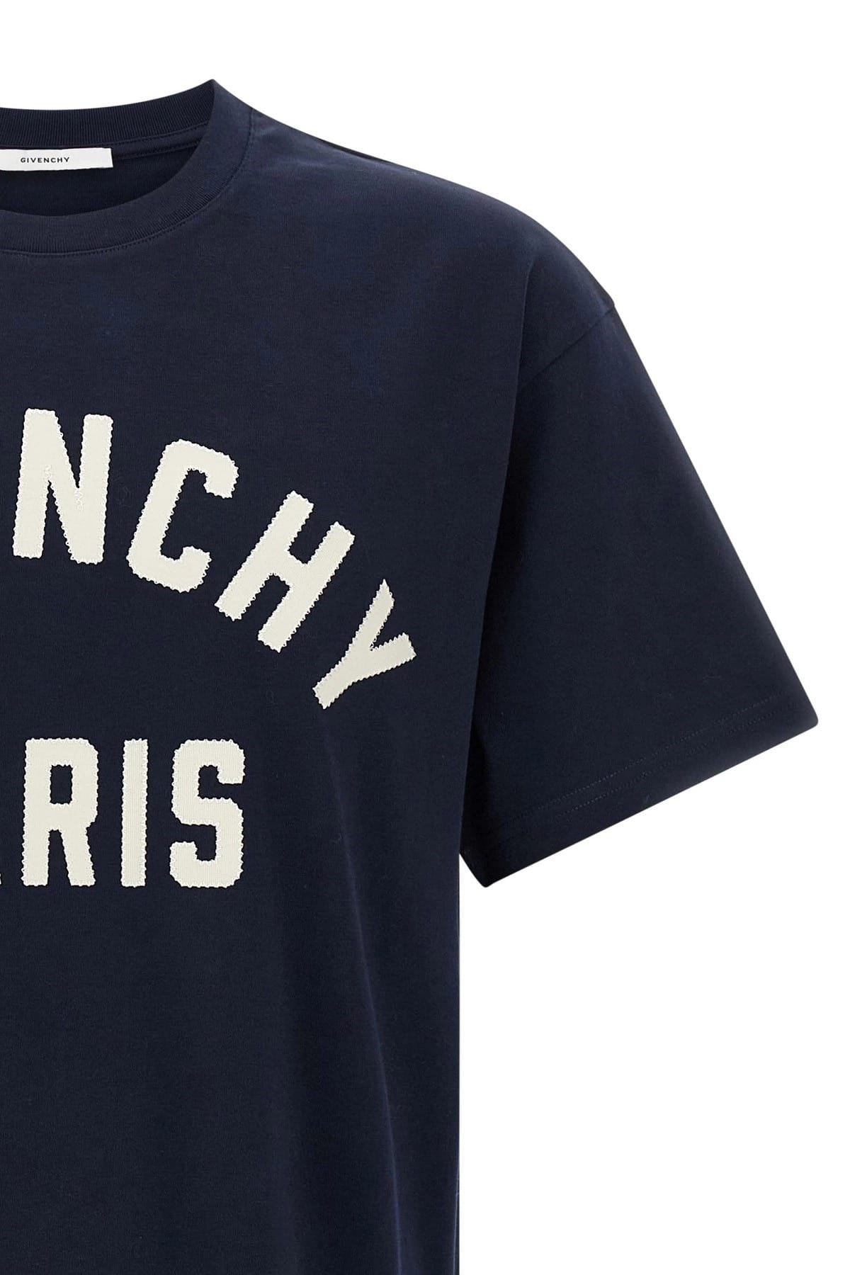 Givenchy Givenchy Blue Logo Patch T-Shirt