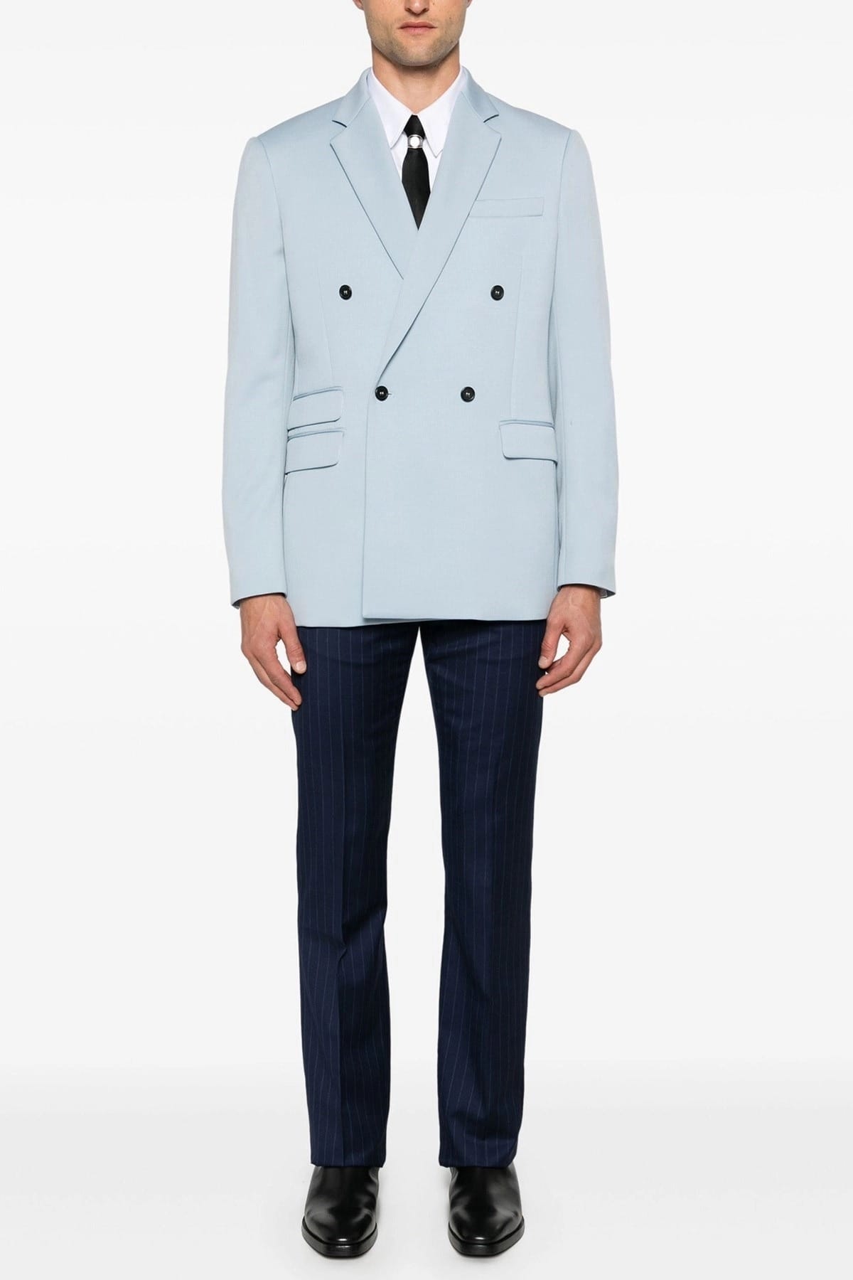 Givenchy Blauwe broek van wol met krijtstreep - alternate view
