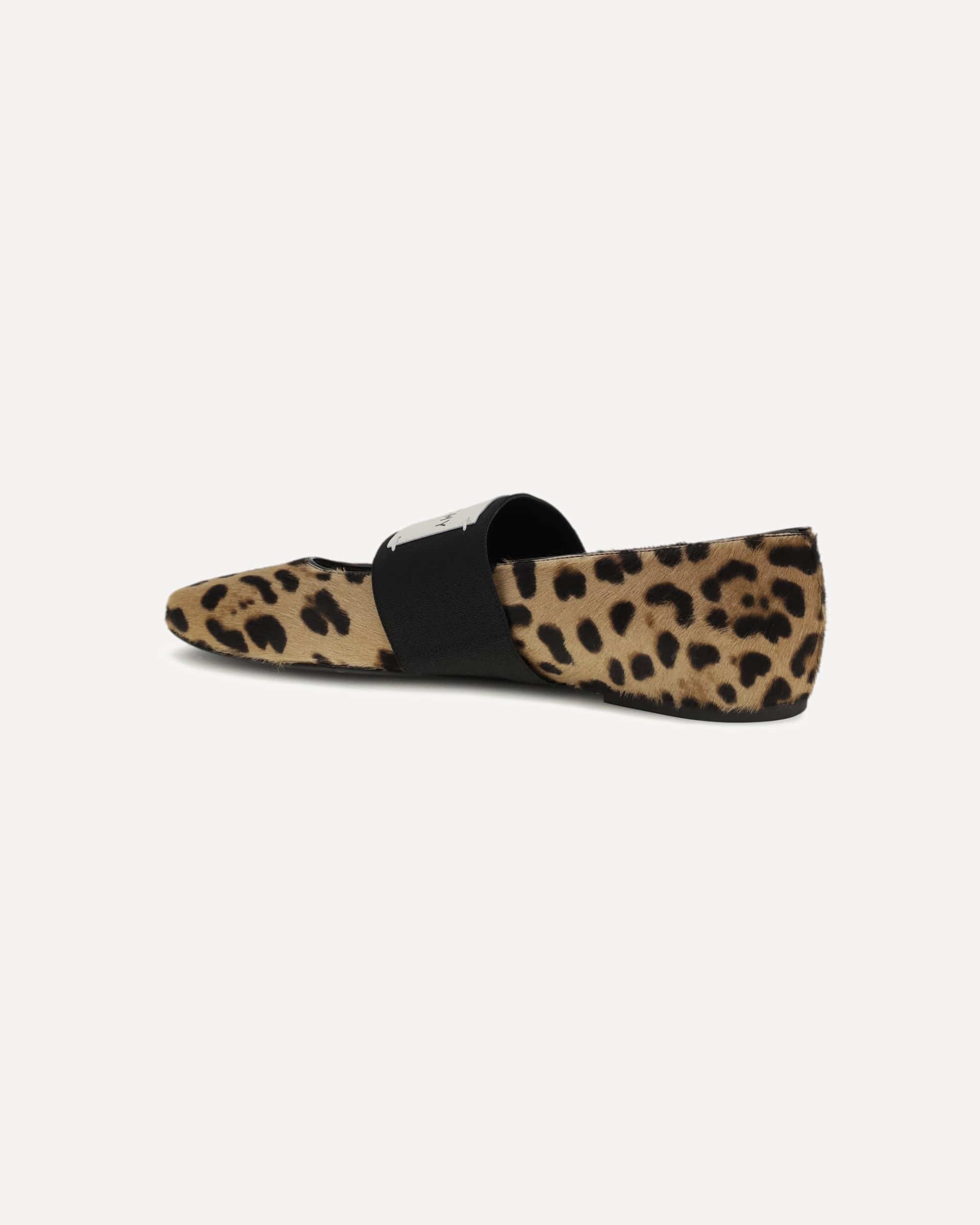 Givenchy Leopard Print Sliced Square Ballerinas