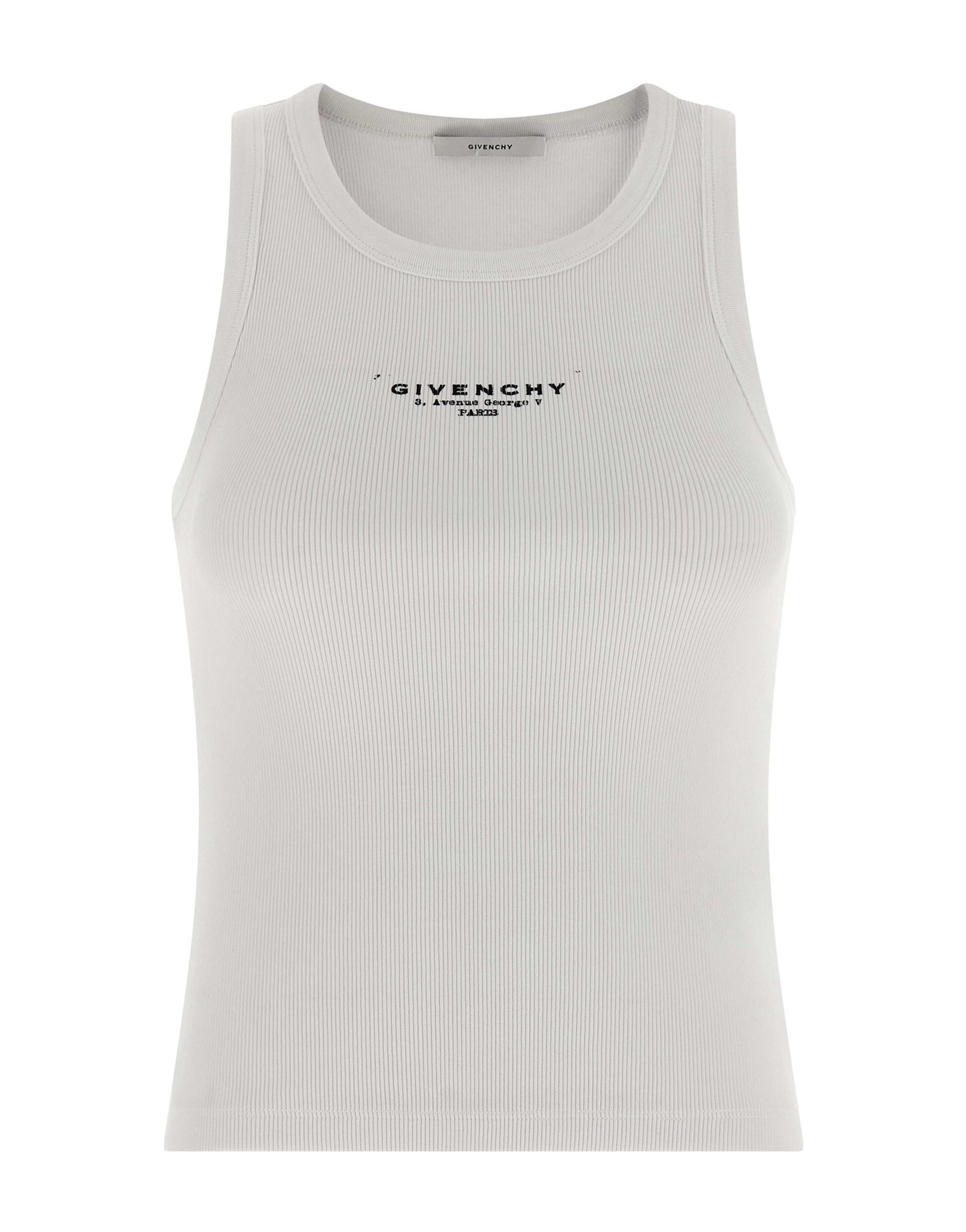 Givenchy Givenchy Logo Print Ribbed Top