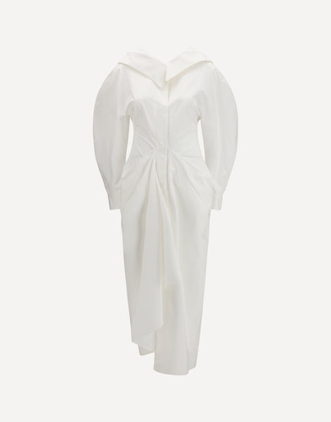 givenchy long sleeve dress Givenchy Long-Sleeve Midi Shirt Dress - Green - 44% Off