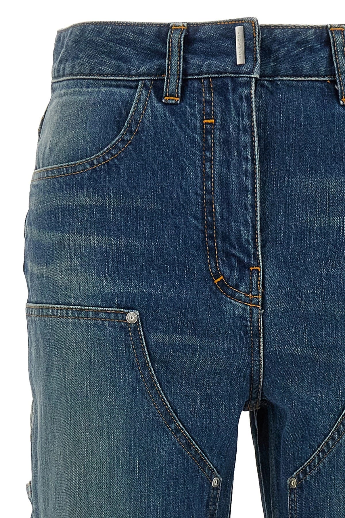 Givenchy Givenchy Wide Leg Jeans With Flap Detail