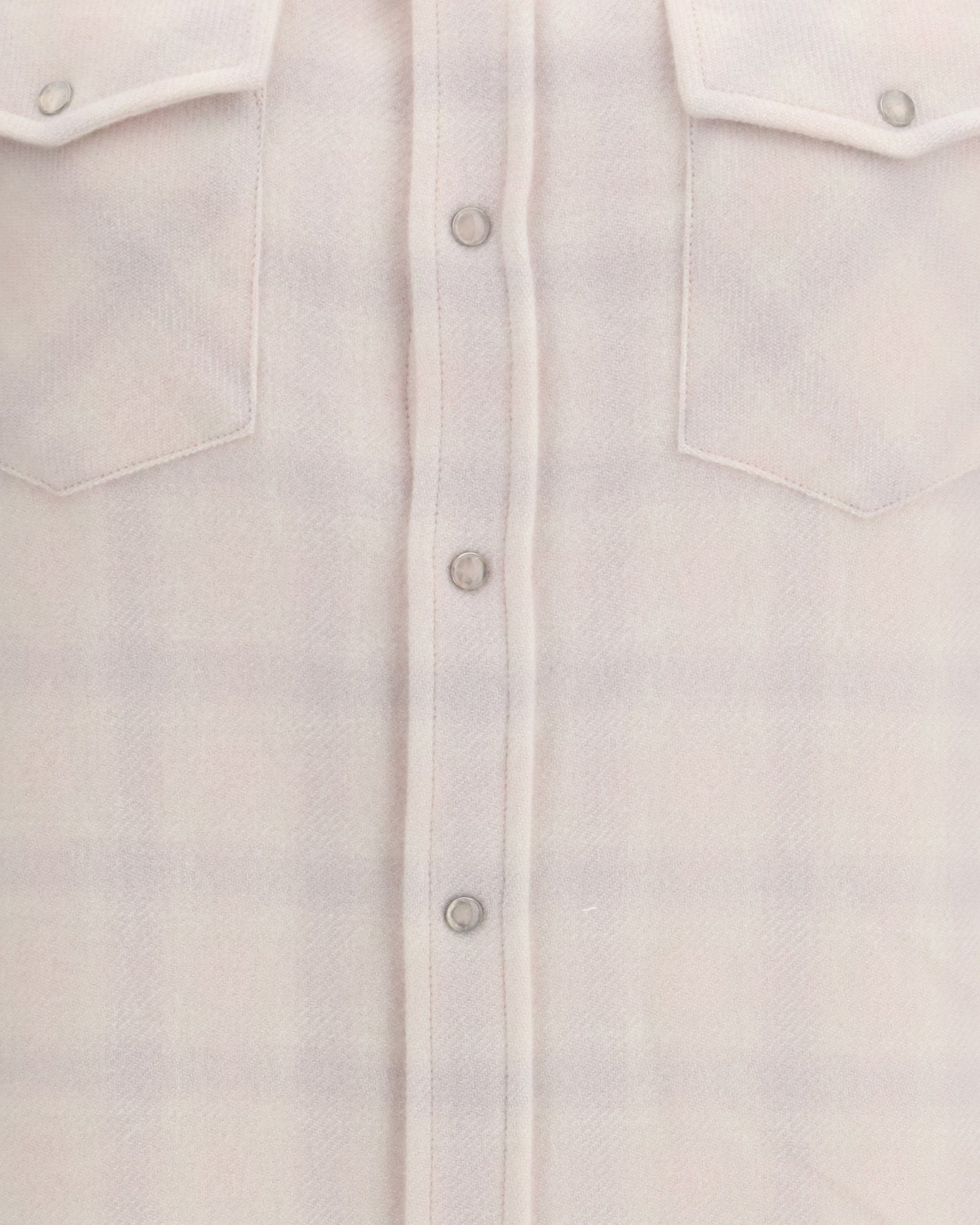 God's True Cashmere Clarity Shirt With Gemstone-Accented Placket