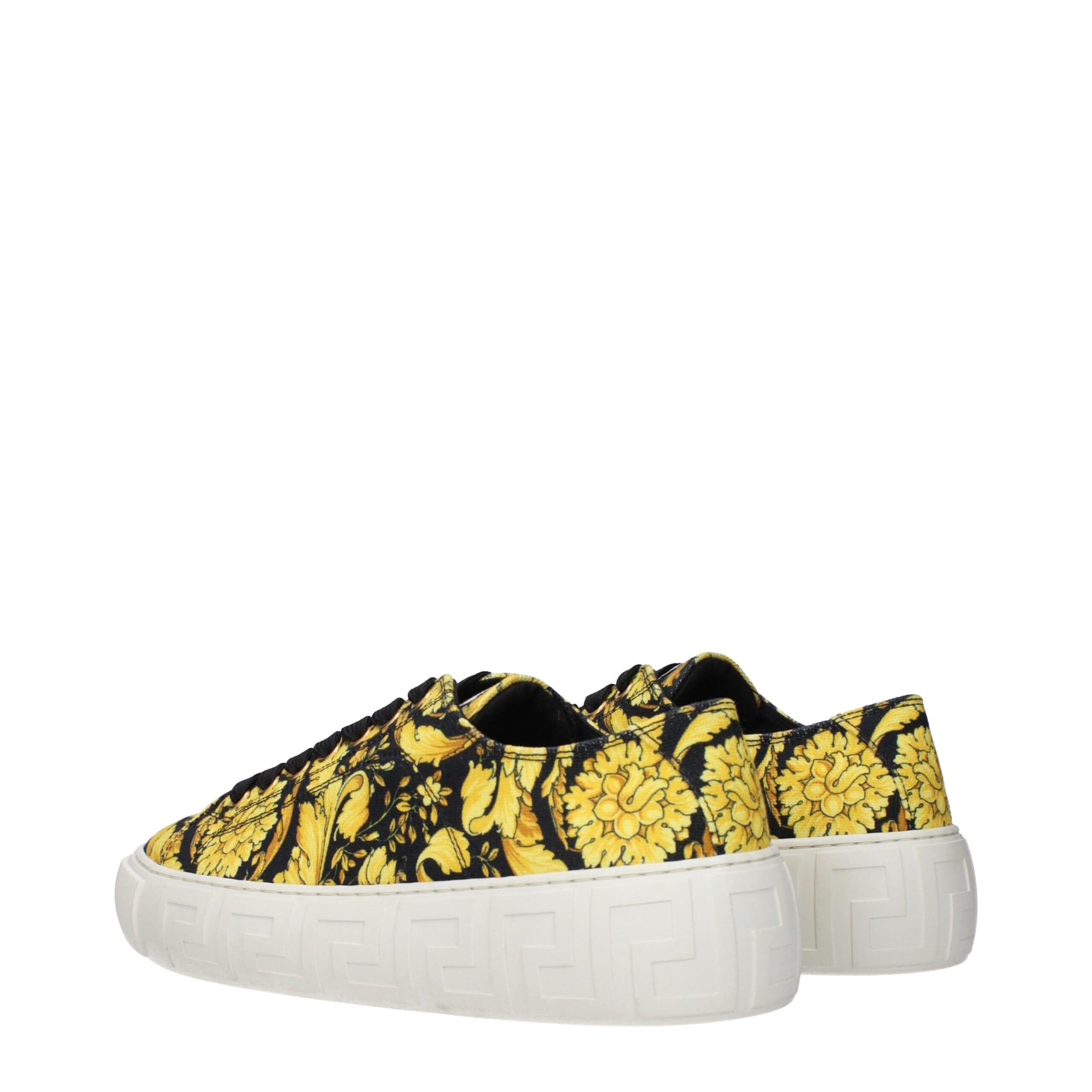 Versace Gold Fabric Sneakers