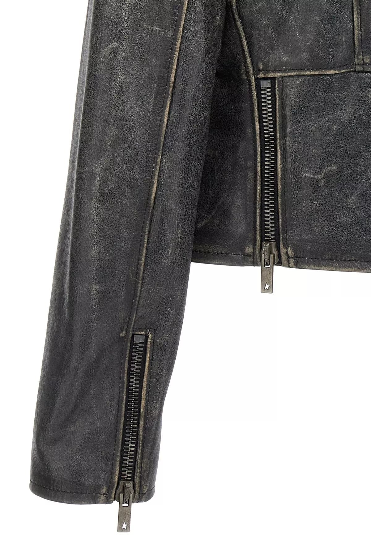 Golden Goose Golden Goose Destiny Slim Leather Biker Jacket