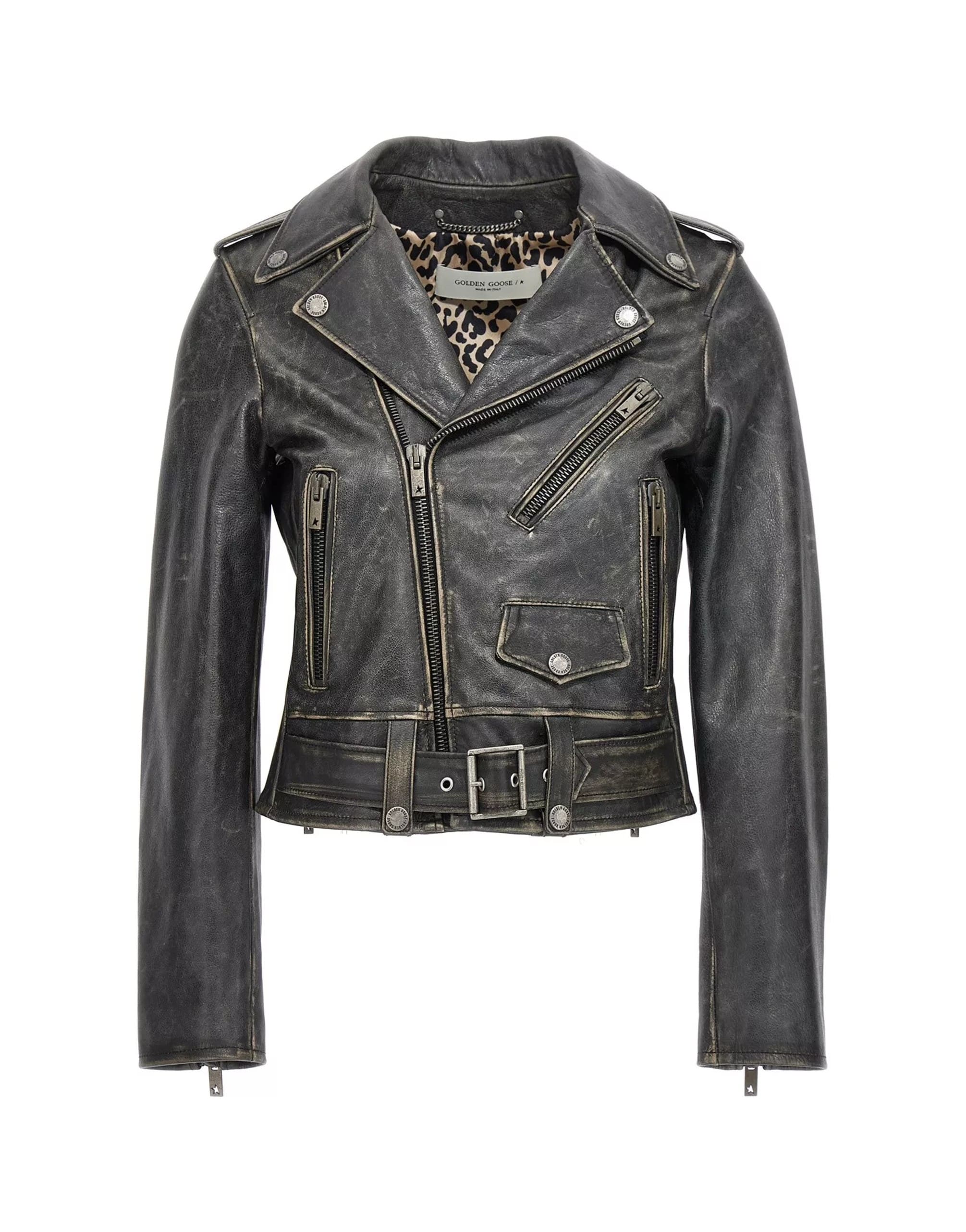 Golden Goose Golden Goose Destiny Slim Leather Biker Jacket