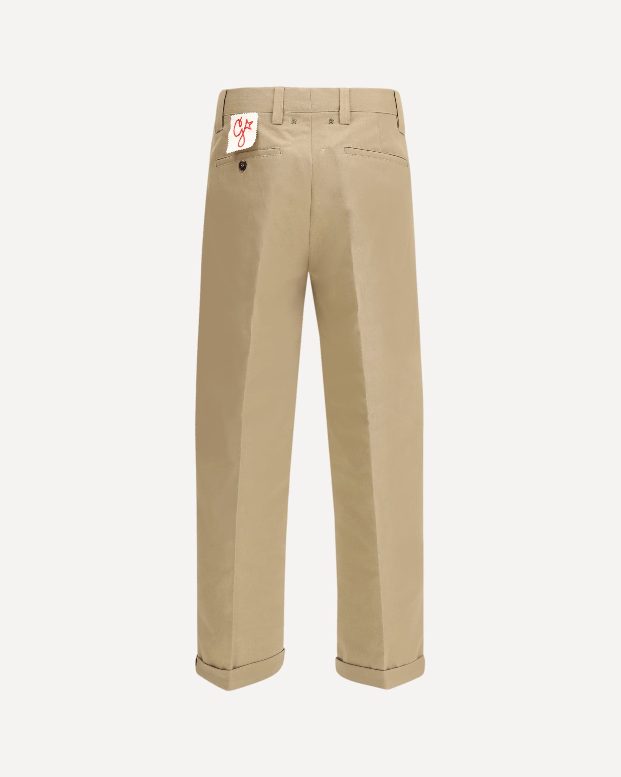 Golden Goose Khaki Beige Straight-Leg Chino Trousers - alternate view