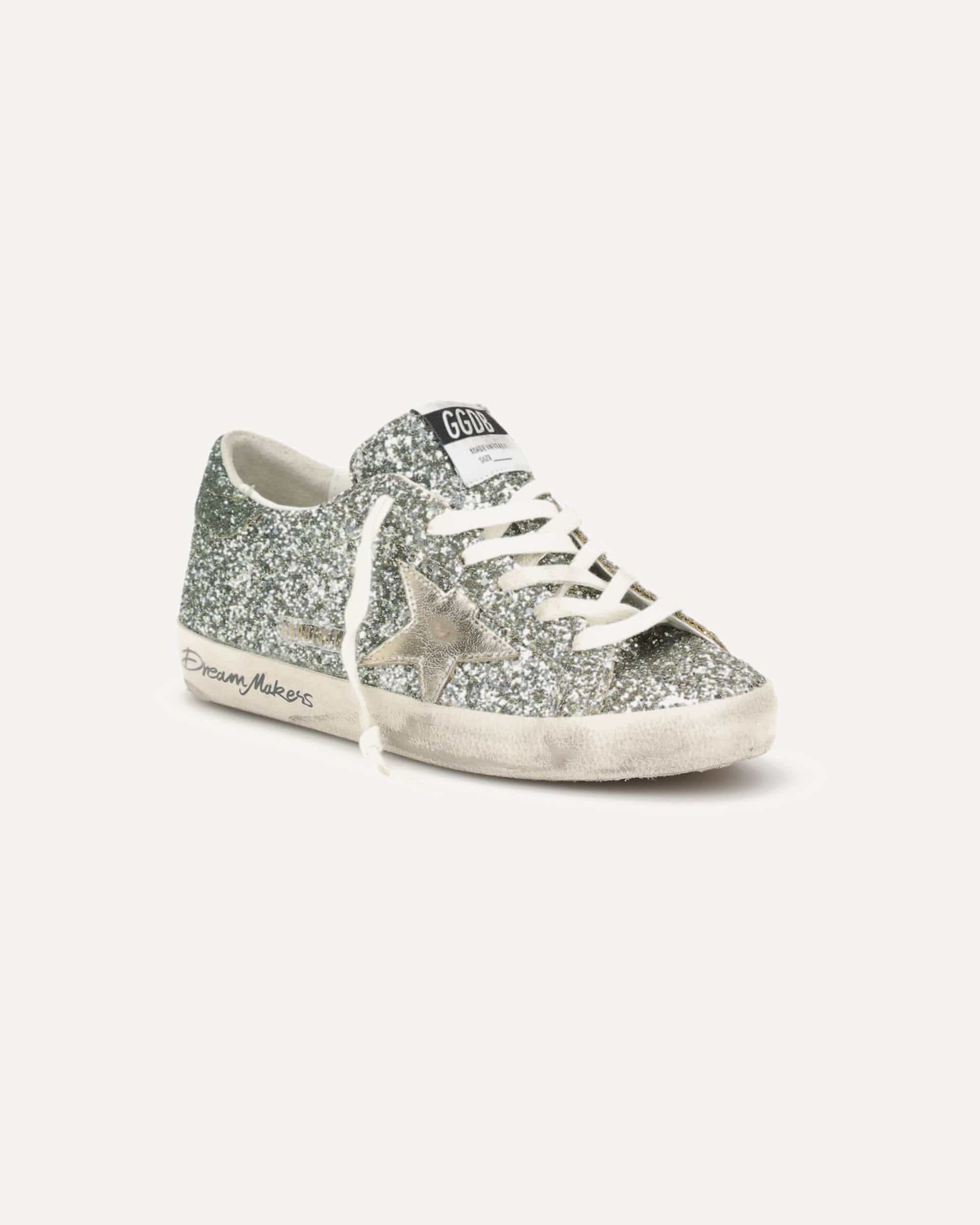 GOLDEN  ゴールデングース グリッタースニーカー シルバー Golden Goose スーパー・スター グリッター スニーカー | Sendegaro JP