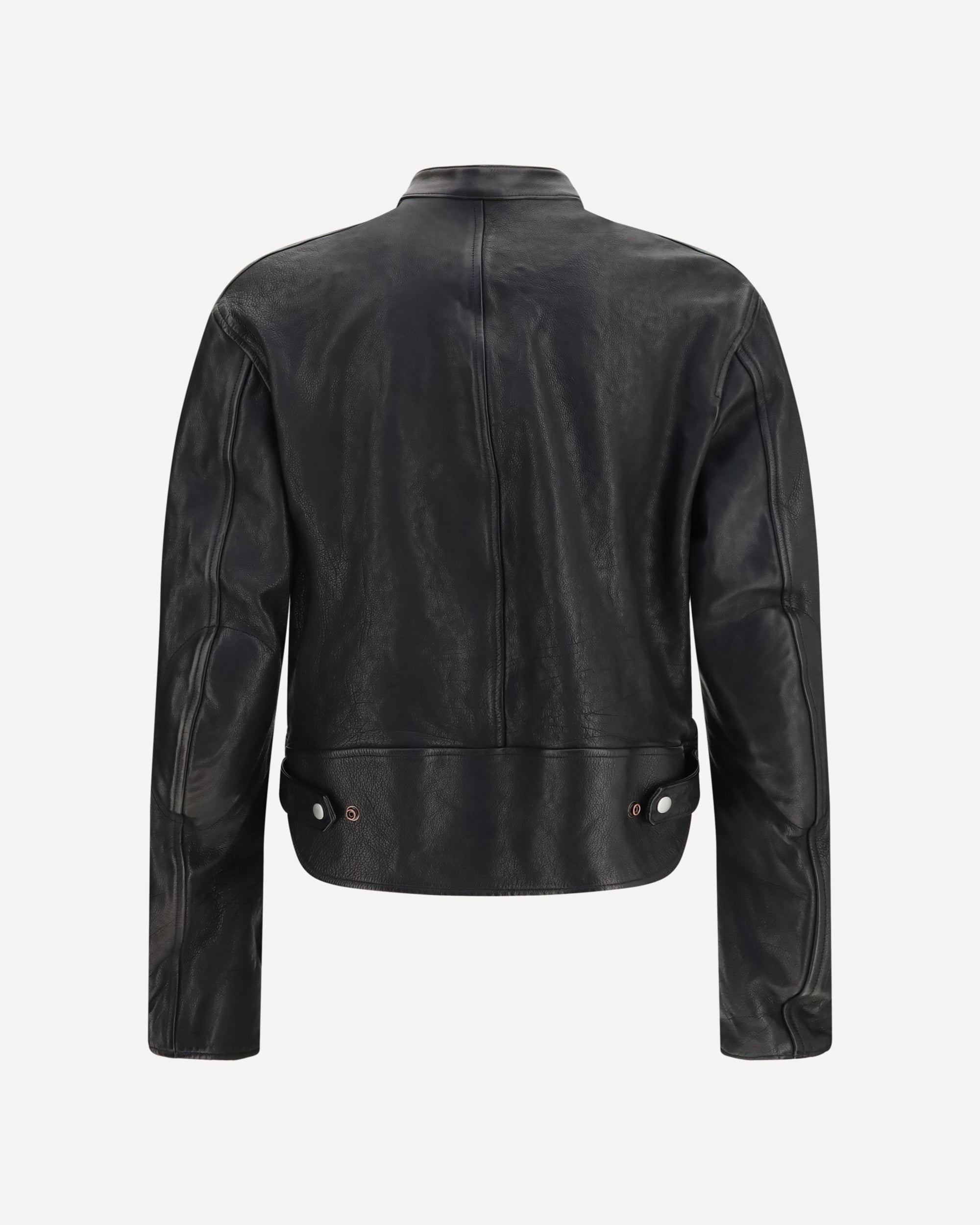 Gucci Buffalo Leather Bomber Web Trim - alternate view