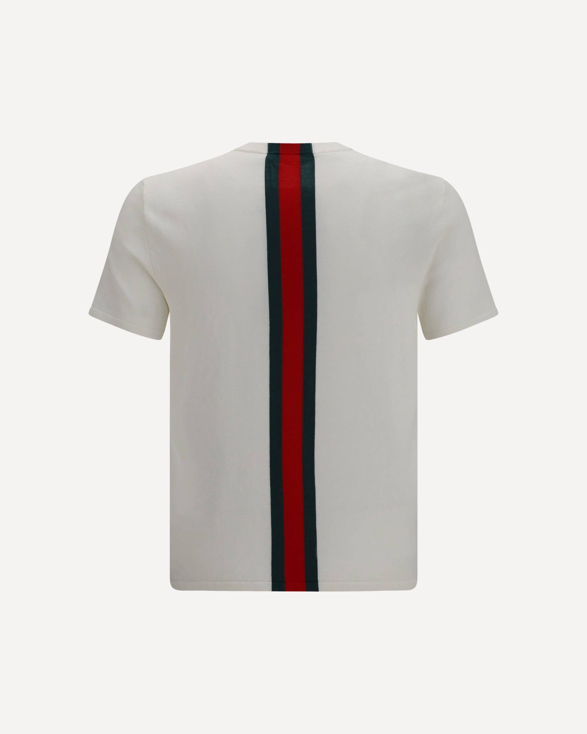 Gucci Gucci Cotton Knit T-Shirt With Web Intarsia
