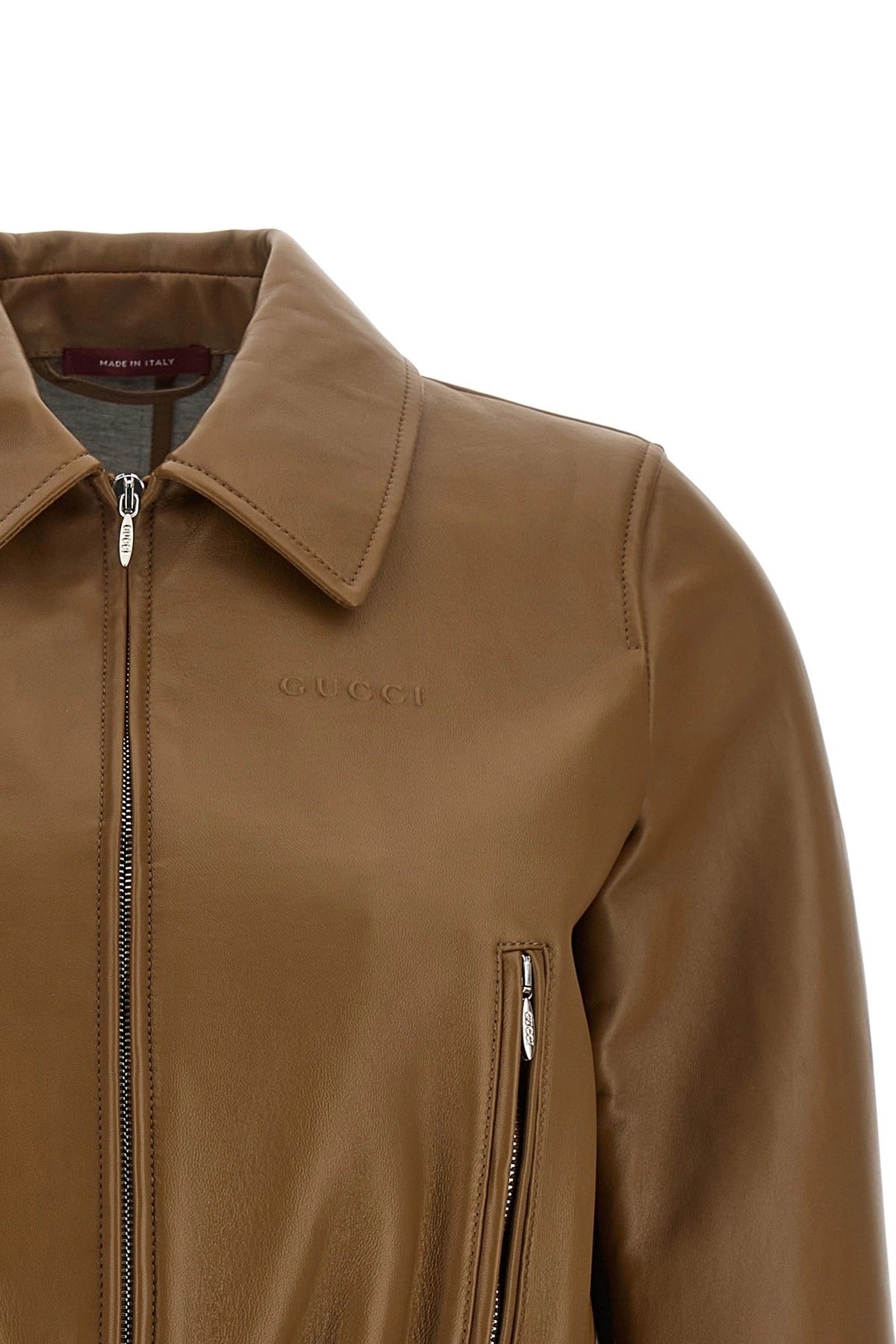 GUCCI レディース　レザーショートジャケット Gucci ショート丈レザージャケット | Sendegaro JP