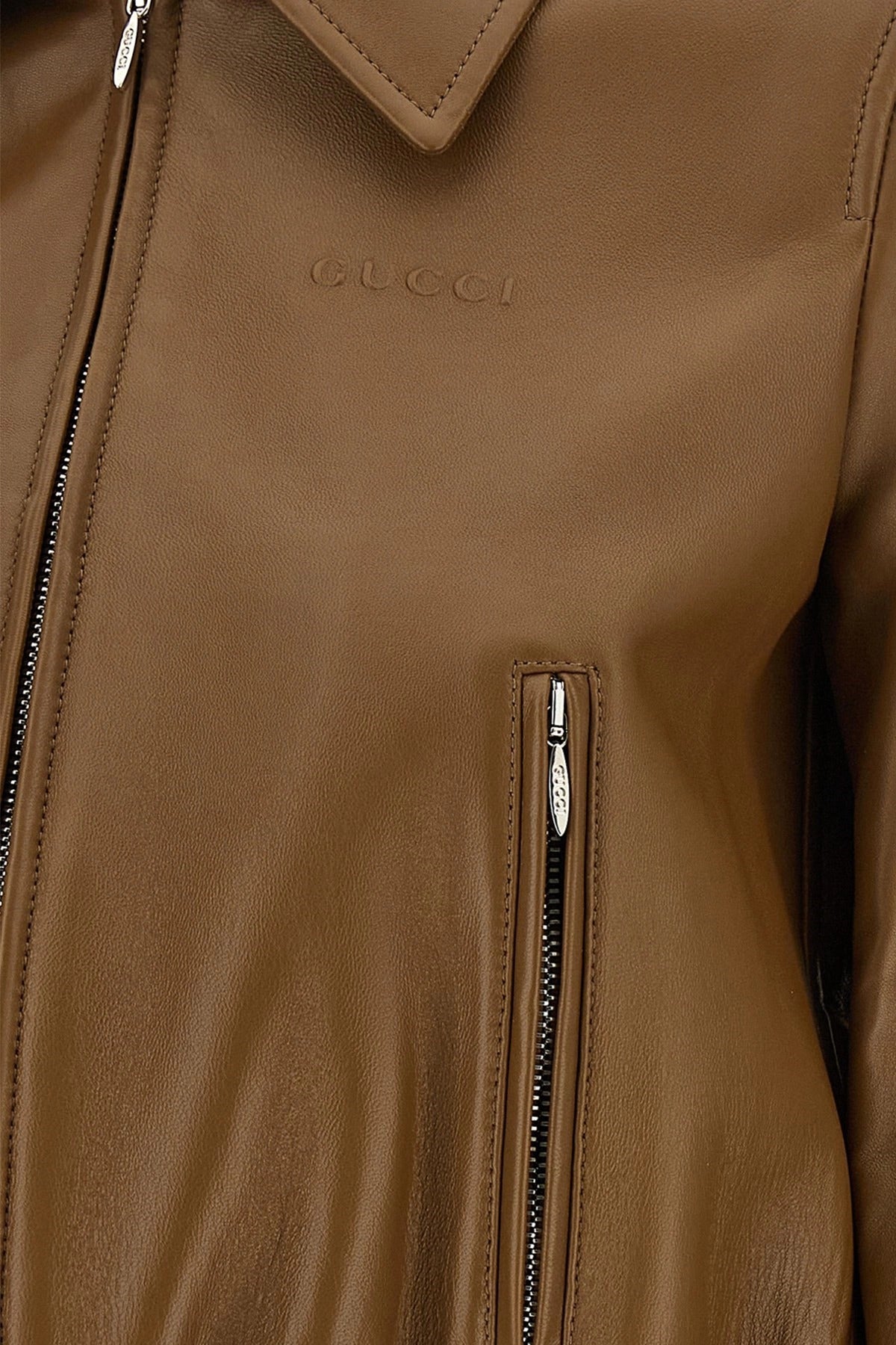 GUCCI レディース　レザーショートジャケット Gucci ショート丈レザージャケット | Sendegaro JP