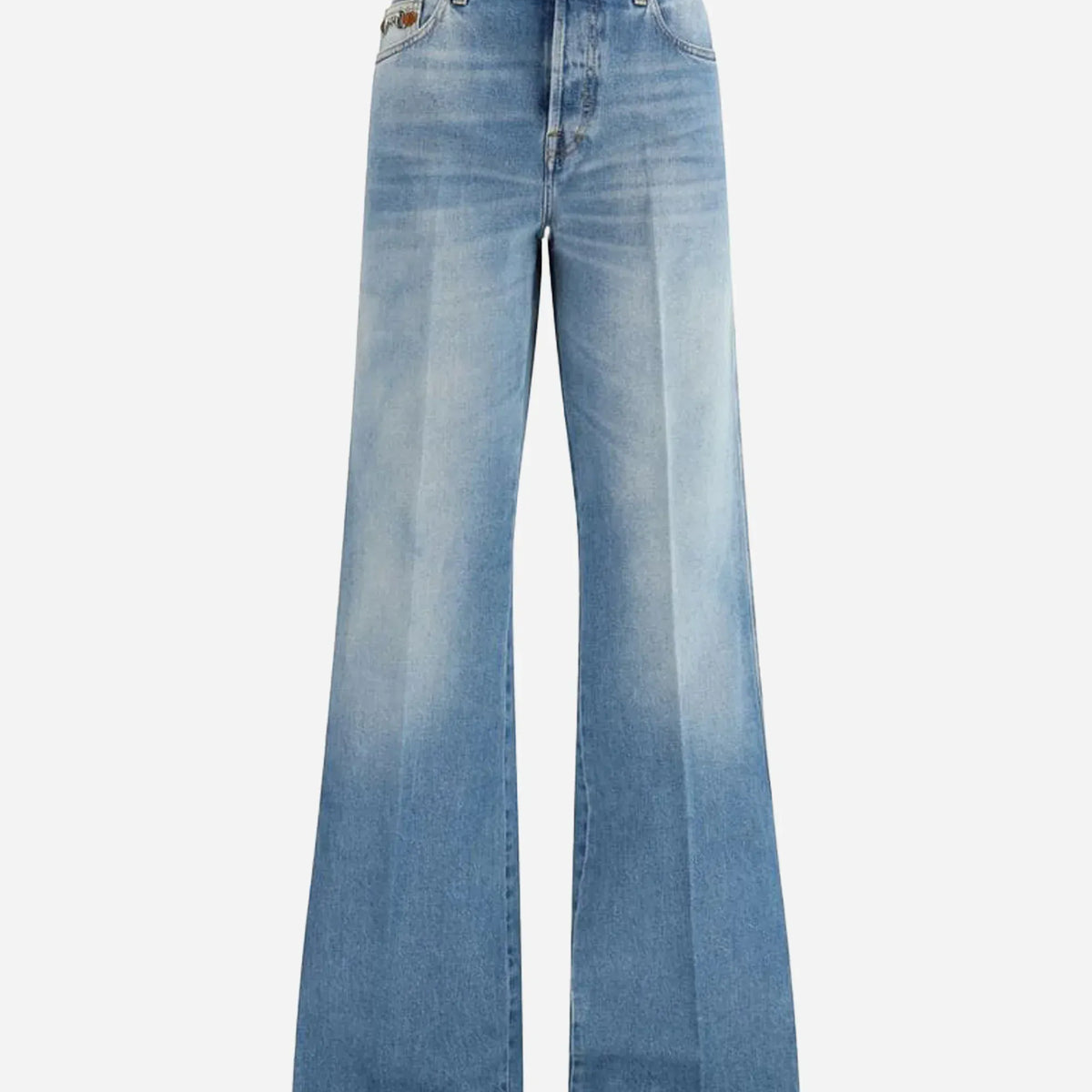 Gucci Denim Flared Bleached Jeans | Sendegaro