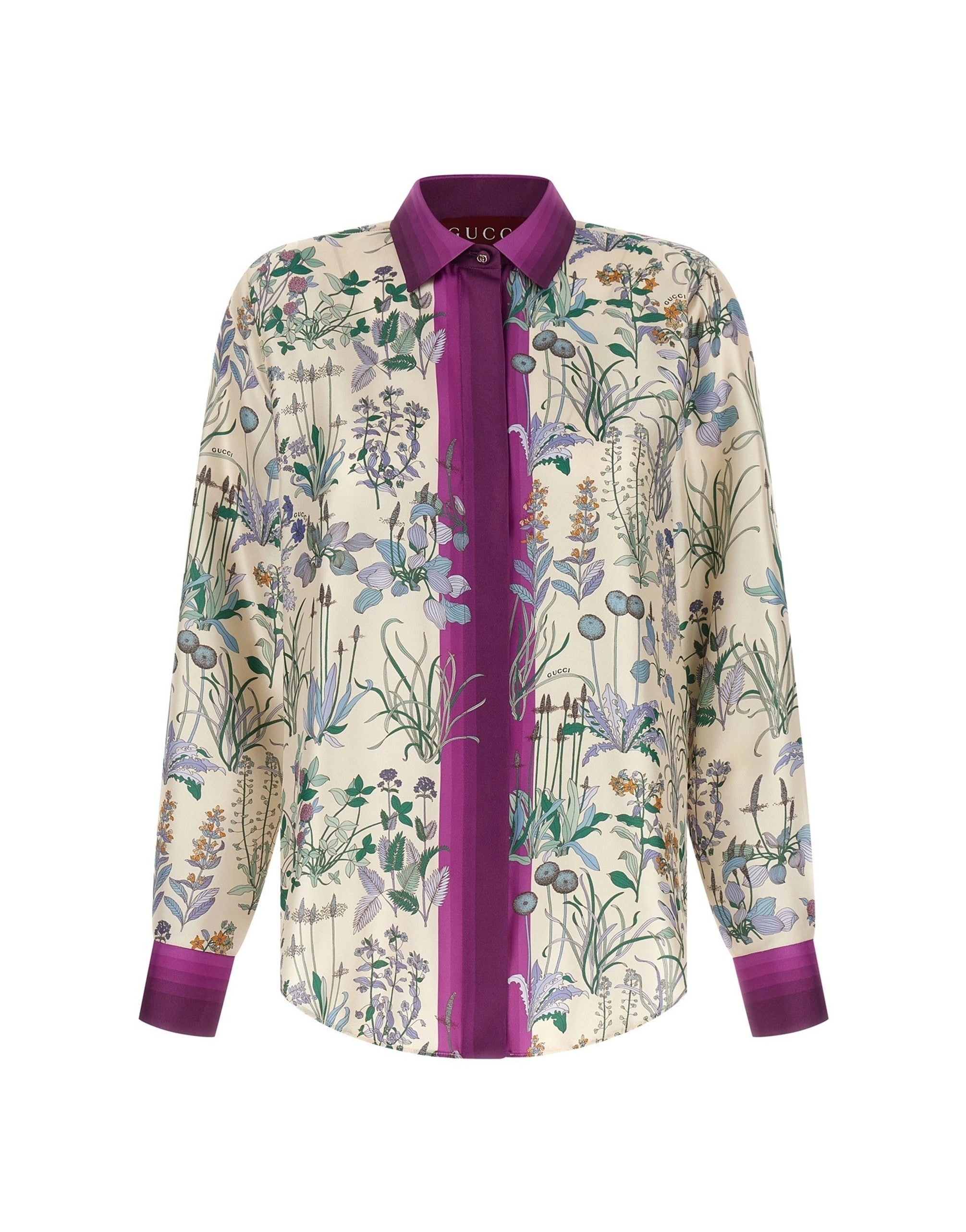 美品GUCCI フローラル＆ビー 長袖シャツシルク100% GUCCI - グッチ