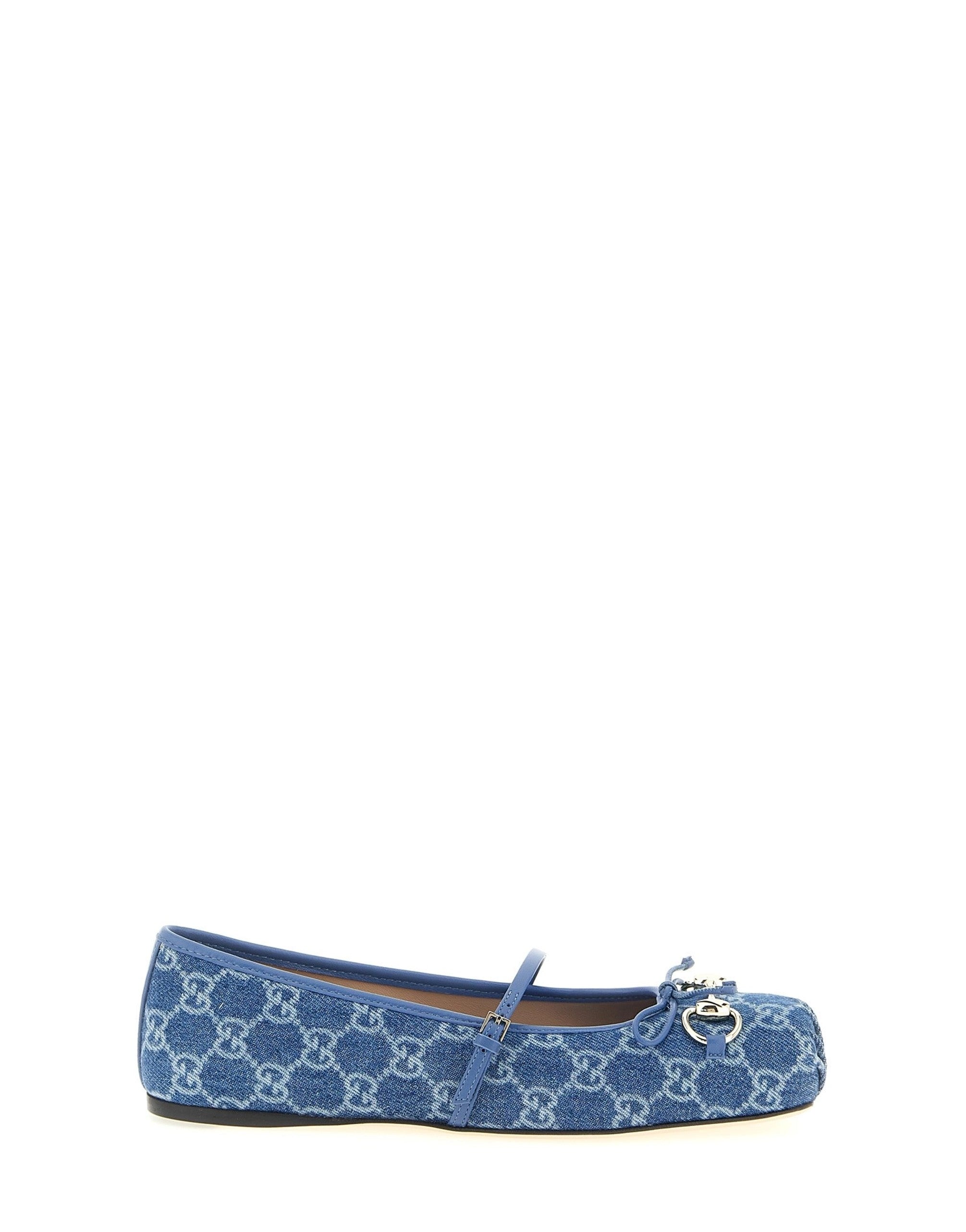 Gucci GG Denim Ballet Flats