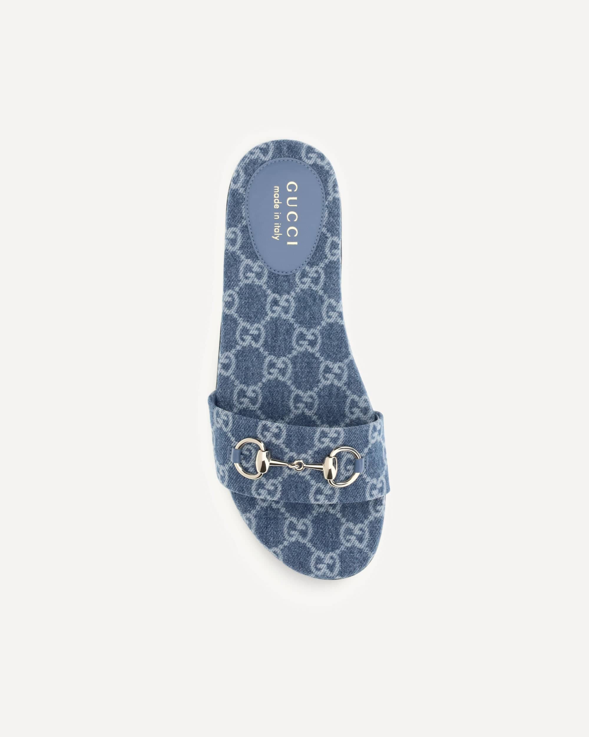 Gucci Gg Denim Slider Sandals