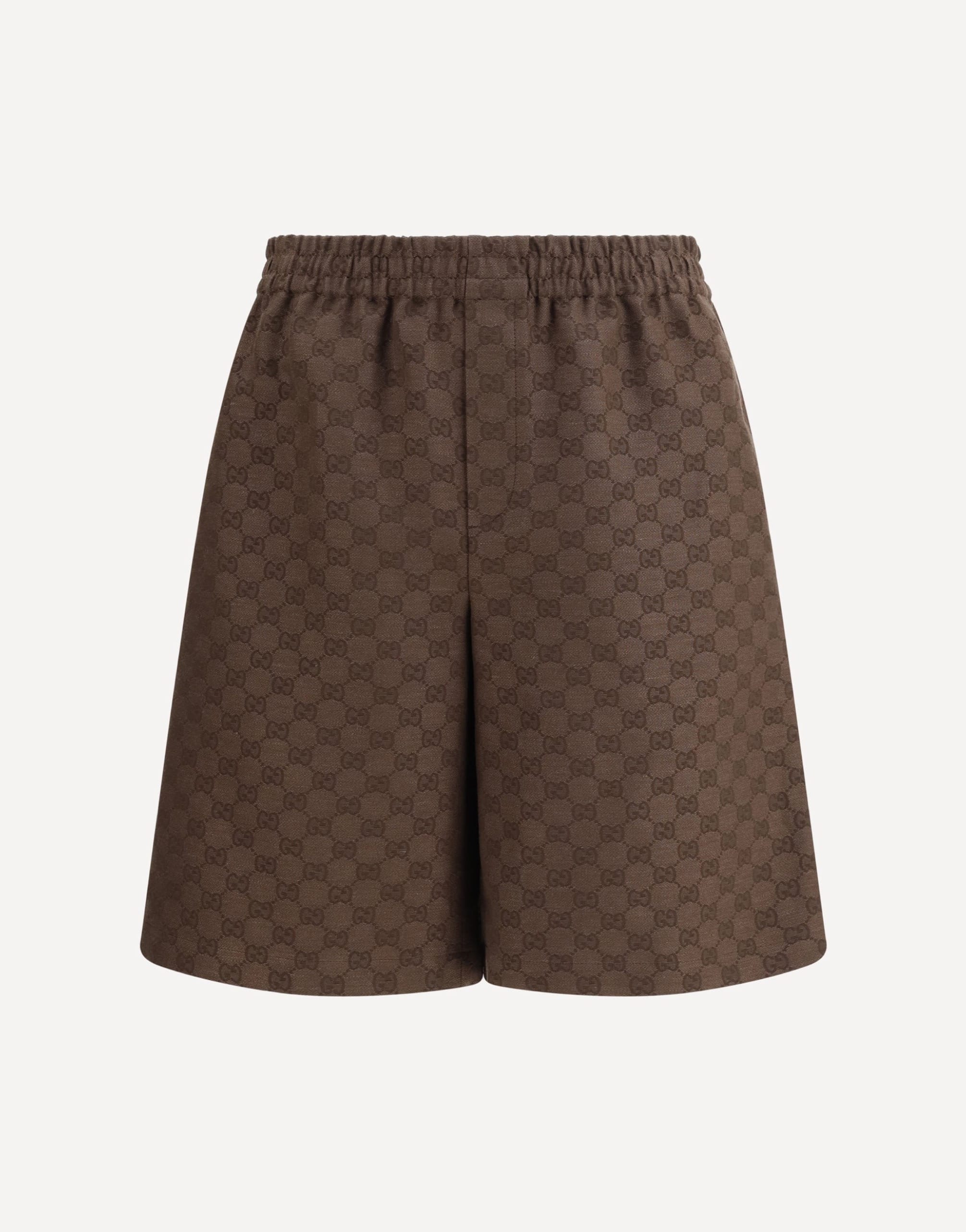 Gucci Gg Fabric Shorts In A Linen Blend