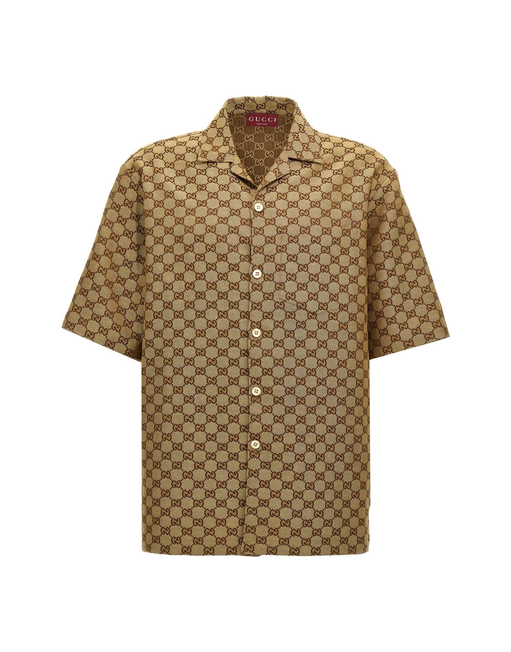 Camicia Gucci GG in misto lino