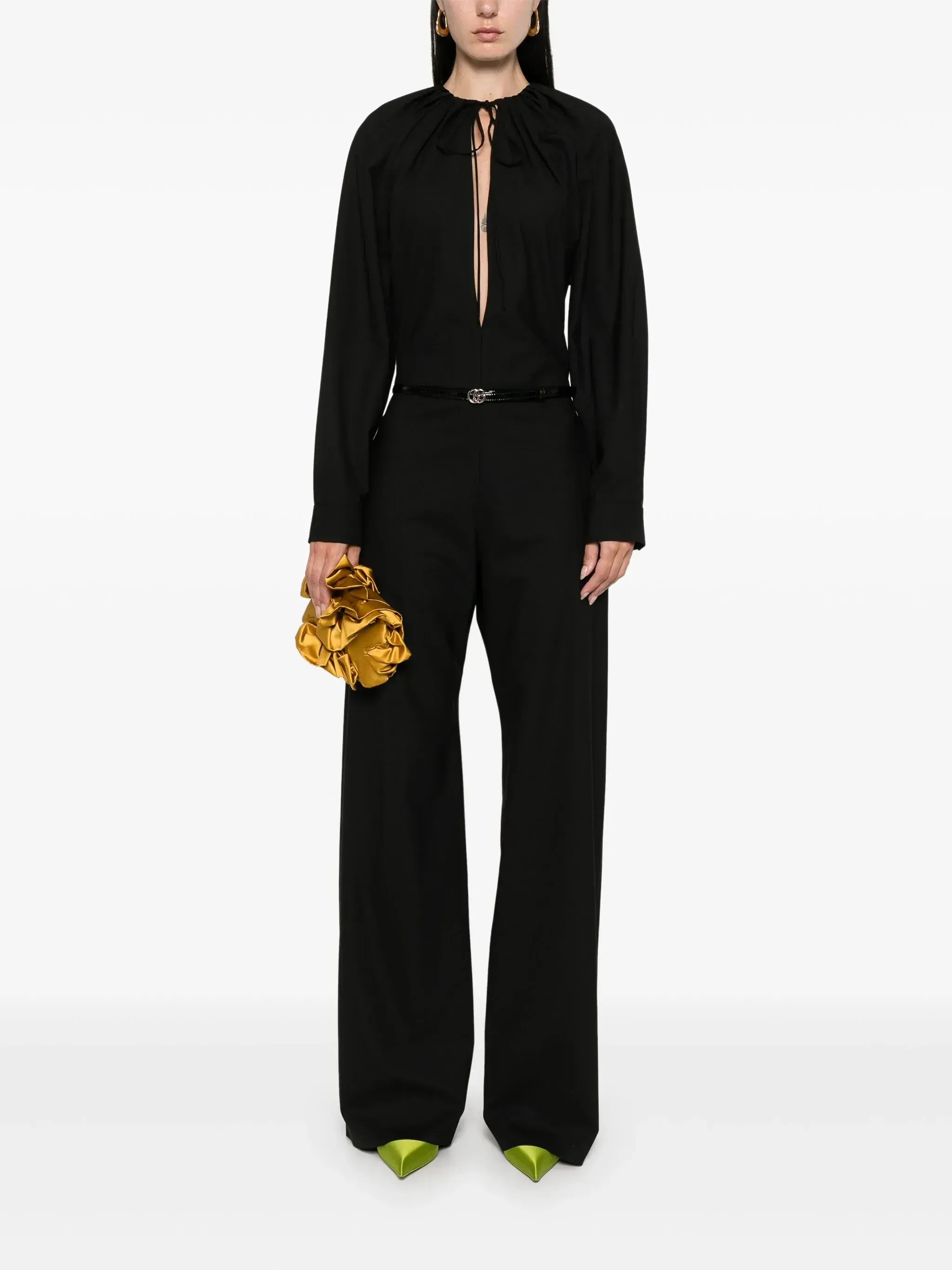 Gucci GG Logo Keyhole-Neck Jumpsuit