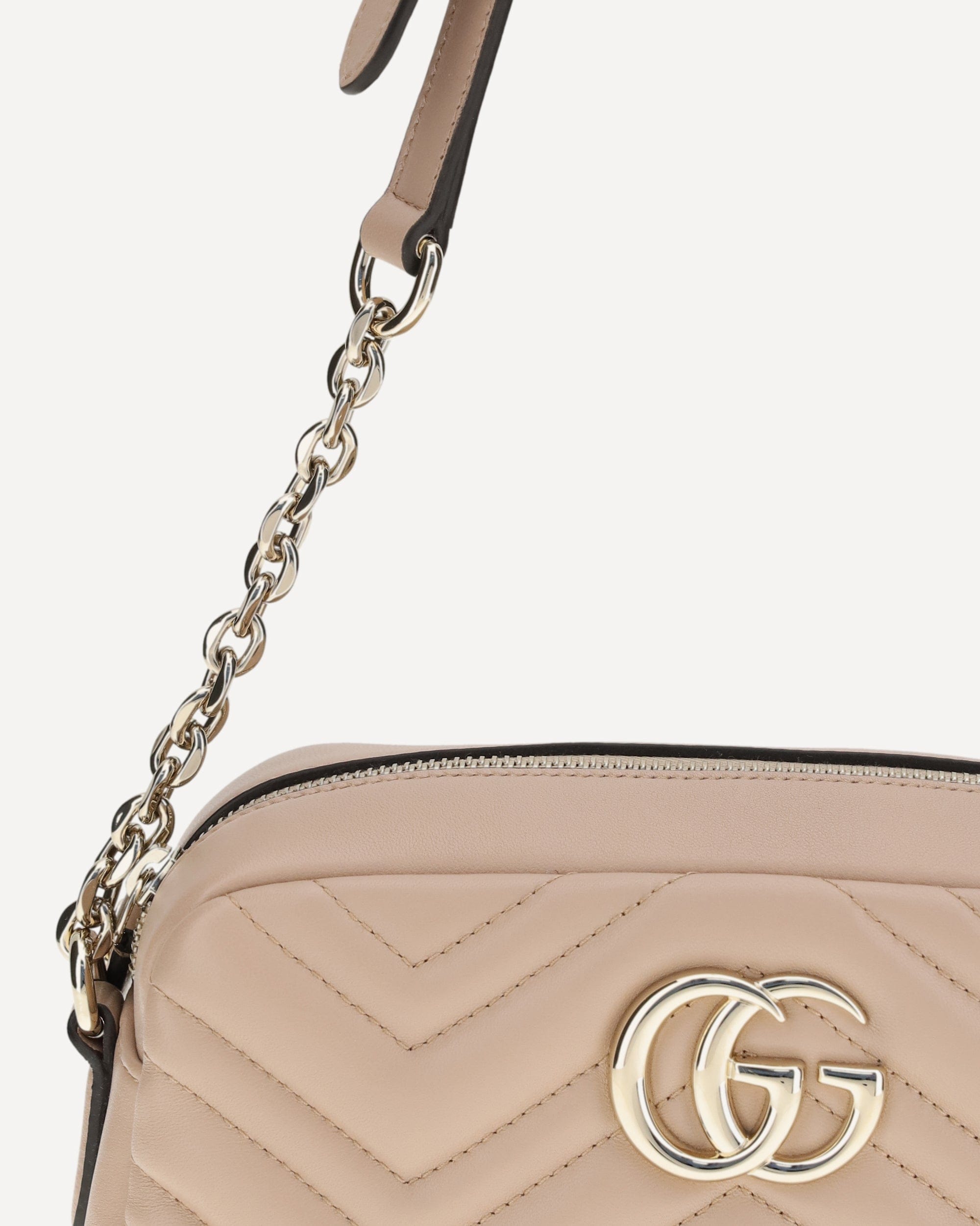 Gucci Gg Marmont Chevron Shoulder Bag