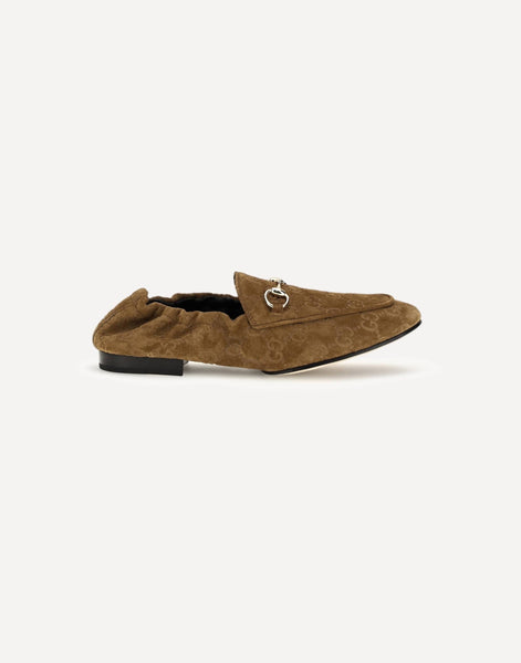 靴 GUCCI GG suede flat shoes Gucci Gg Suede Loafers | Sendegaro