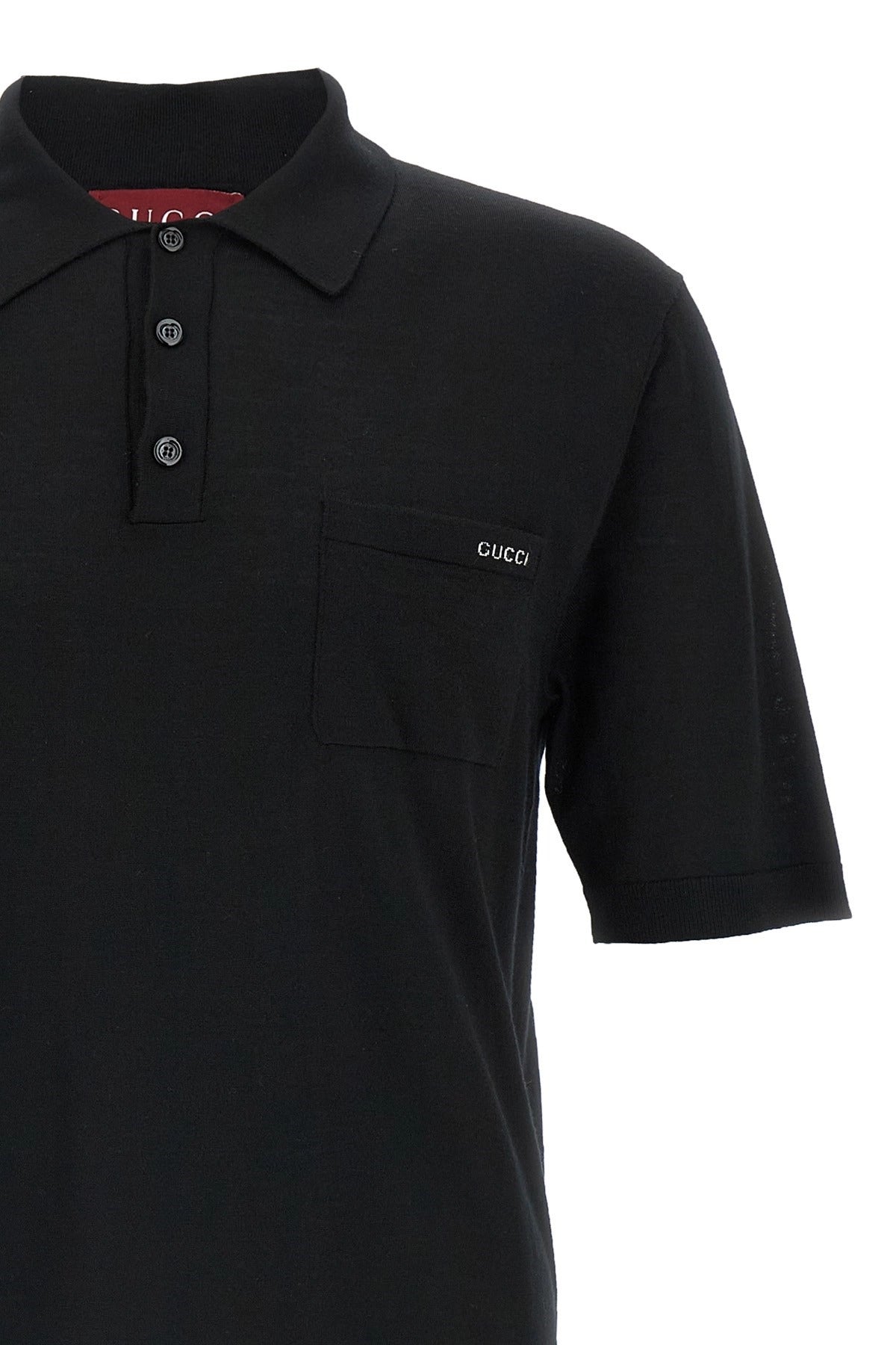 Gucci Intarsio Wool Knit Polo Shirt