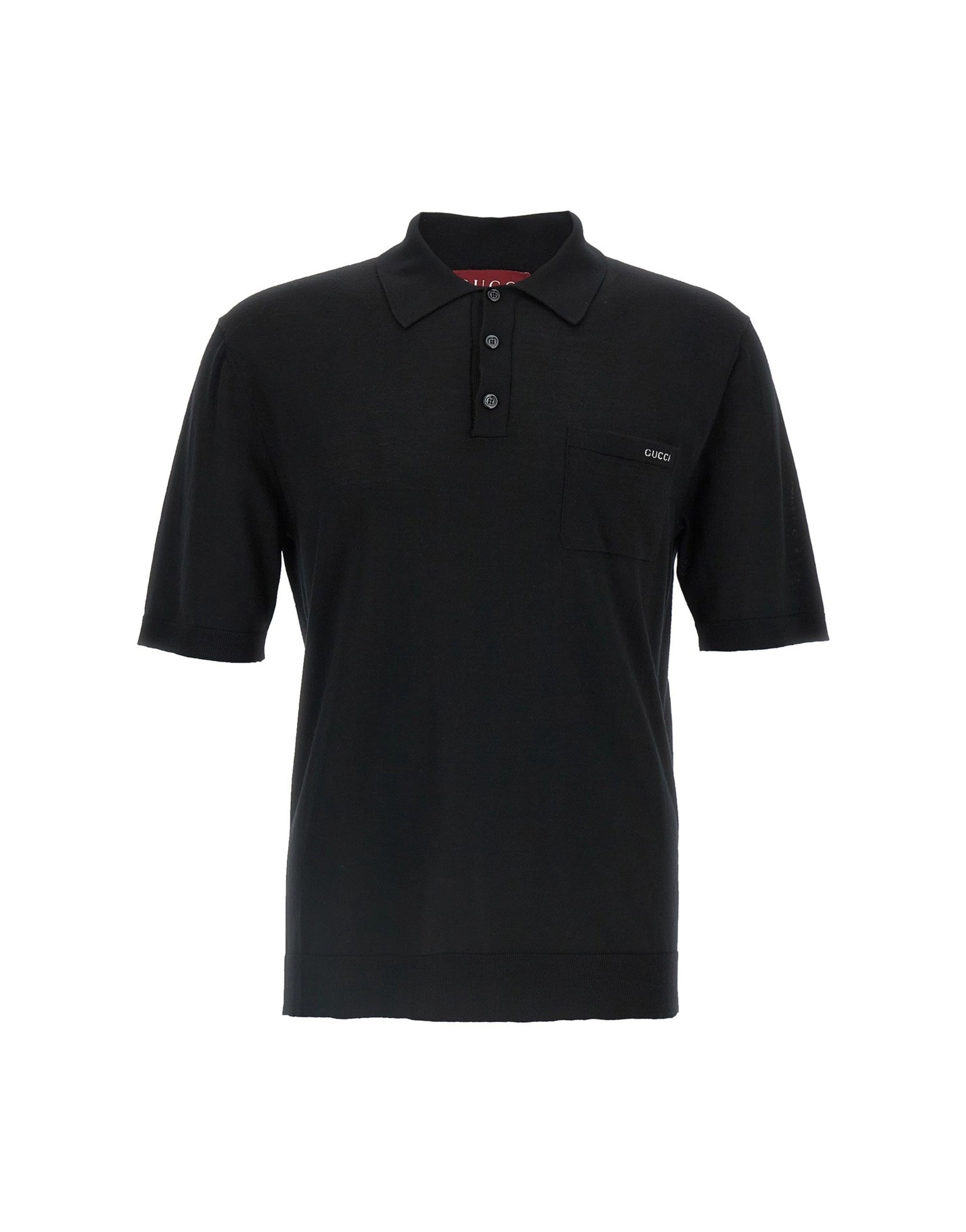 Gucci Intarsio Wool Knit Polo Shirt