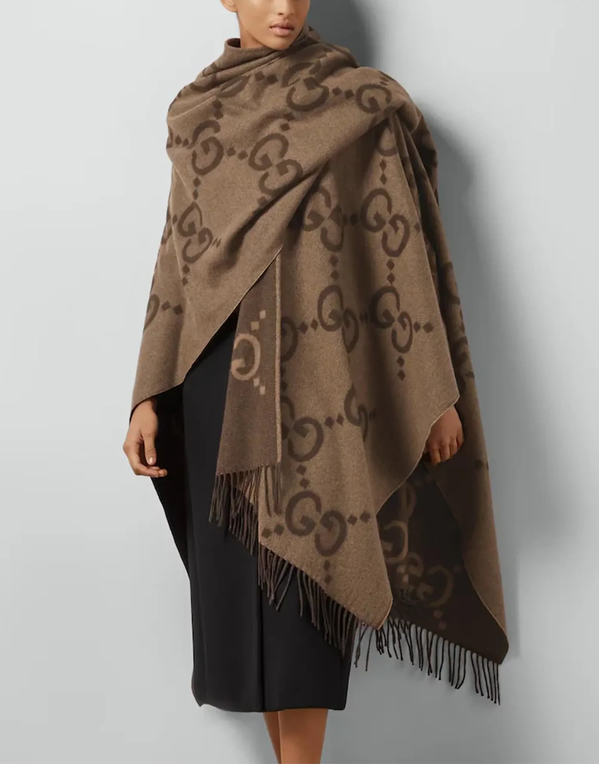 Gucci Jumbo GG Reversible Cashmere Cape