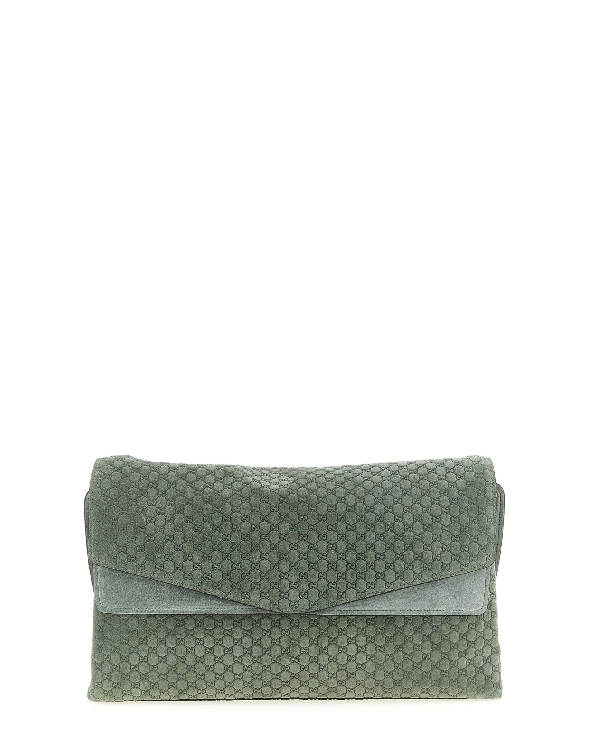 Gucci Large Suede GG Shoulder Bag