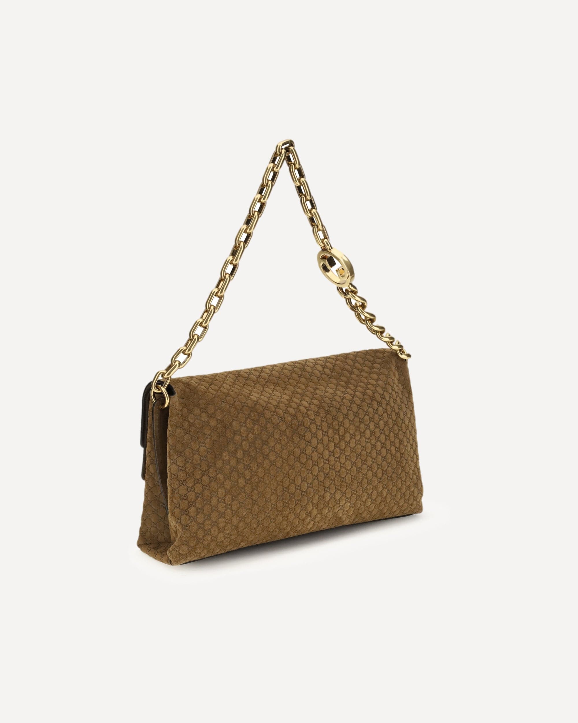 Gucci Large Suede Shoulder Bag