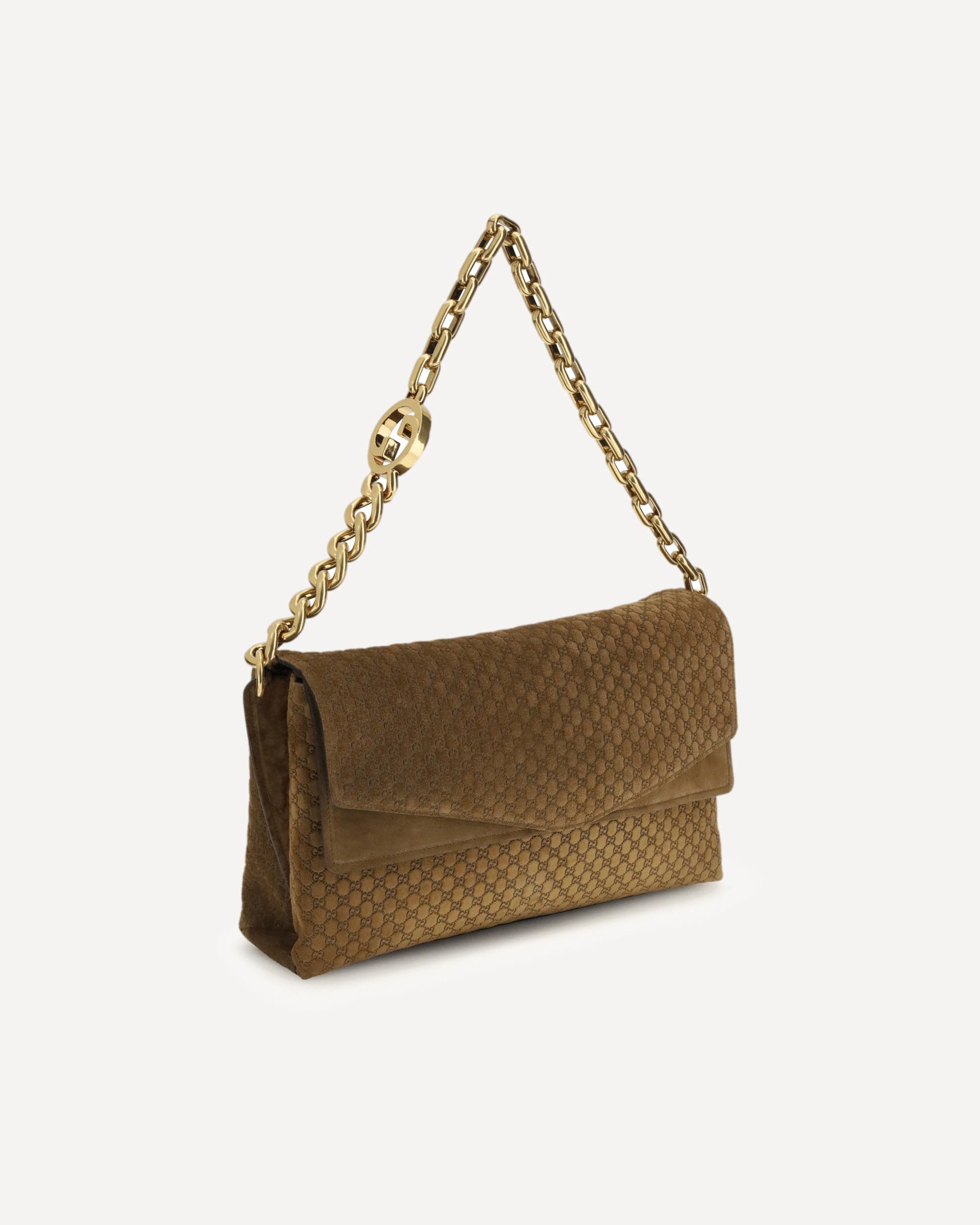 Gucci Large Suede Shoulder Bag - alternate view